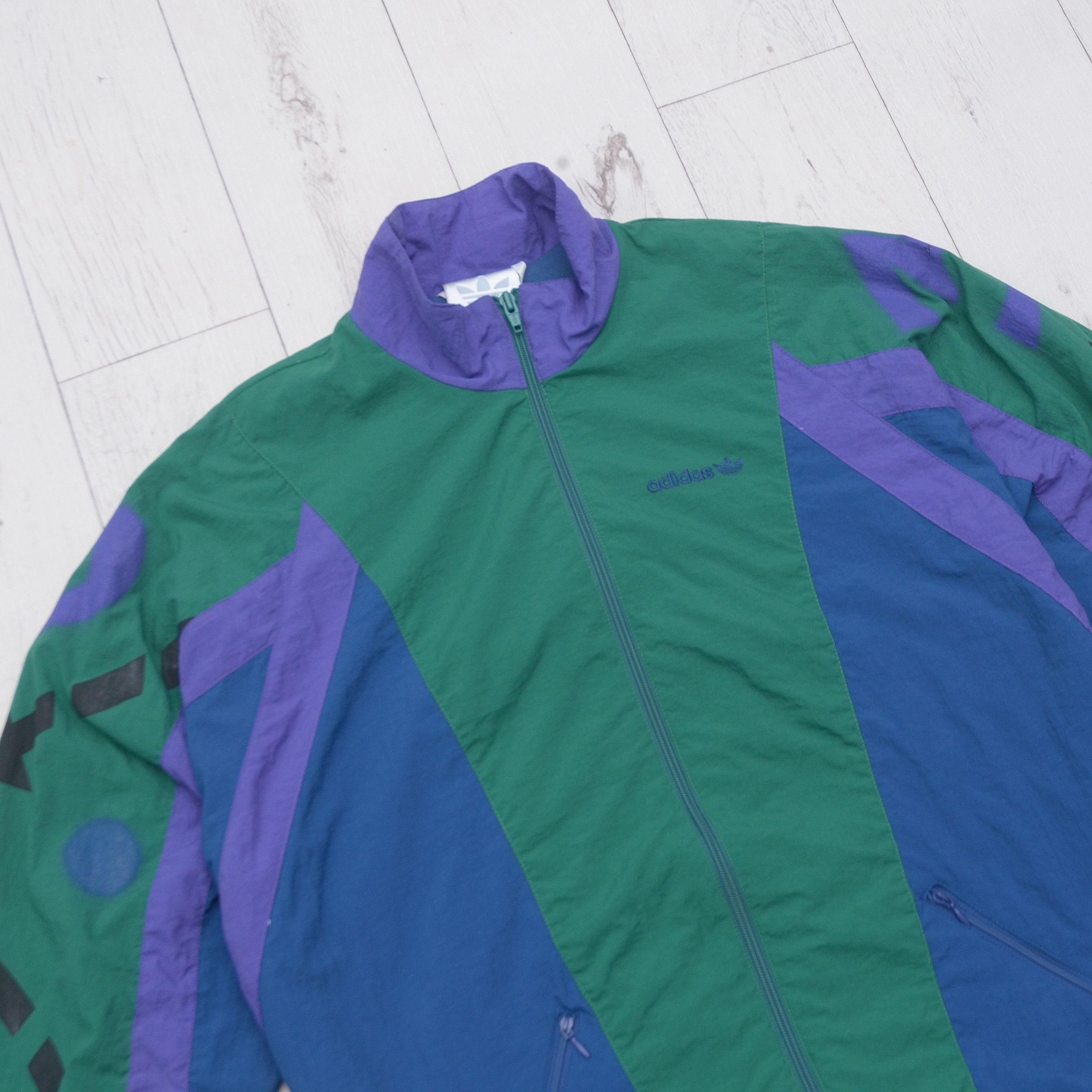Adidas × Vintage Vintage 90s Adidas Tracksuit Set Track Jacket Pants M-S Rare Size 48R - 11 Thumbnail