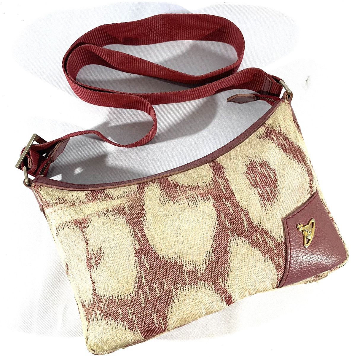 Vintage Leopard Crossbody Bag in Red, Women's