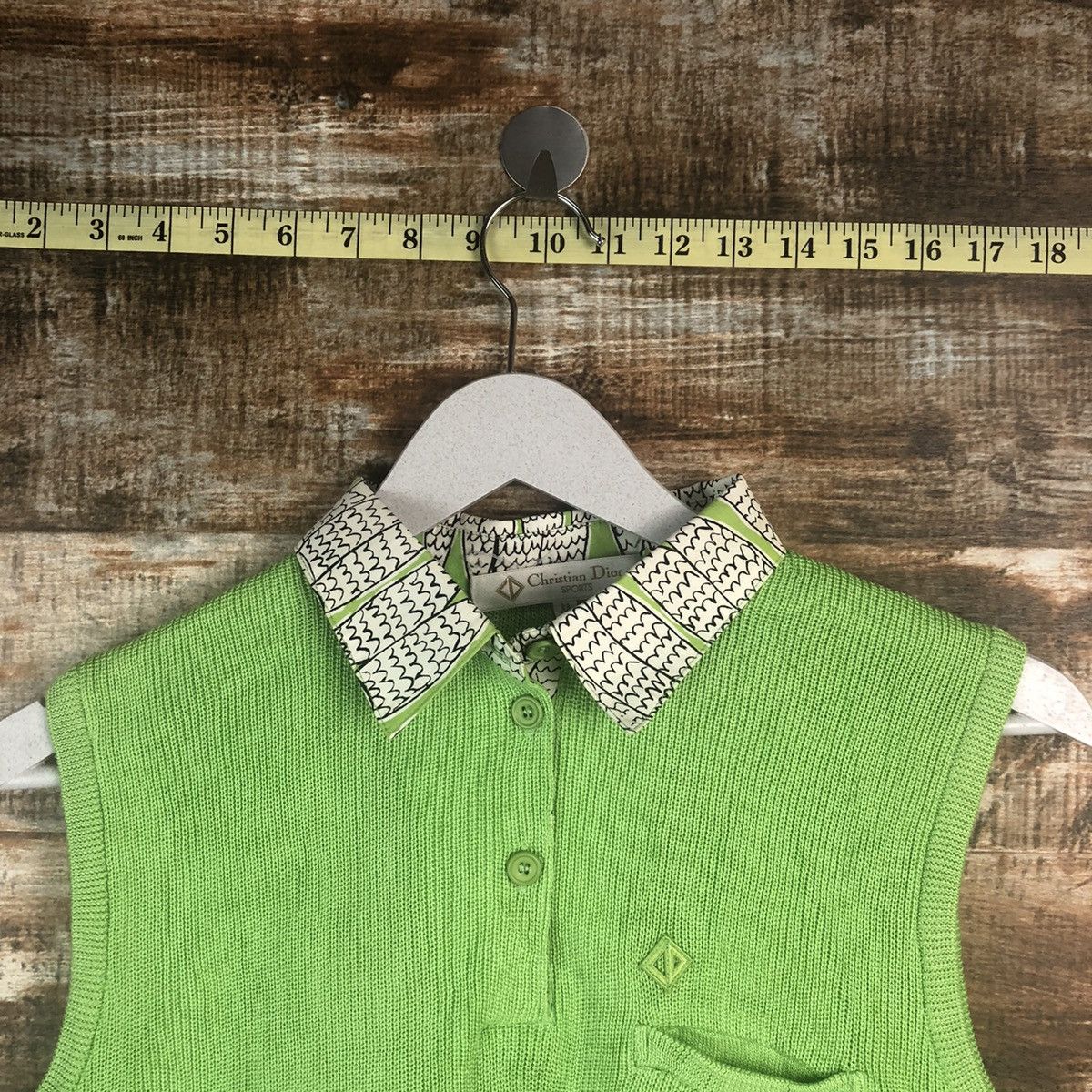 Christian Dior Monsieur Christian Dior Sports Green Vest #A1335 Size M / US 6-8 / IT 42-44 - 4 Thumbnail