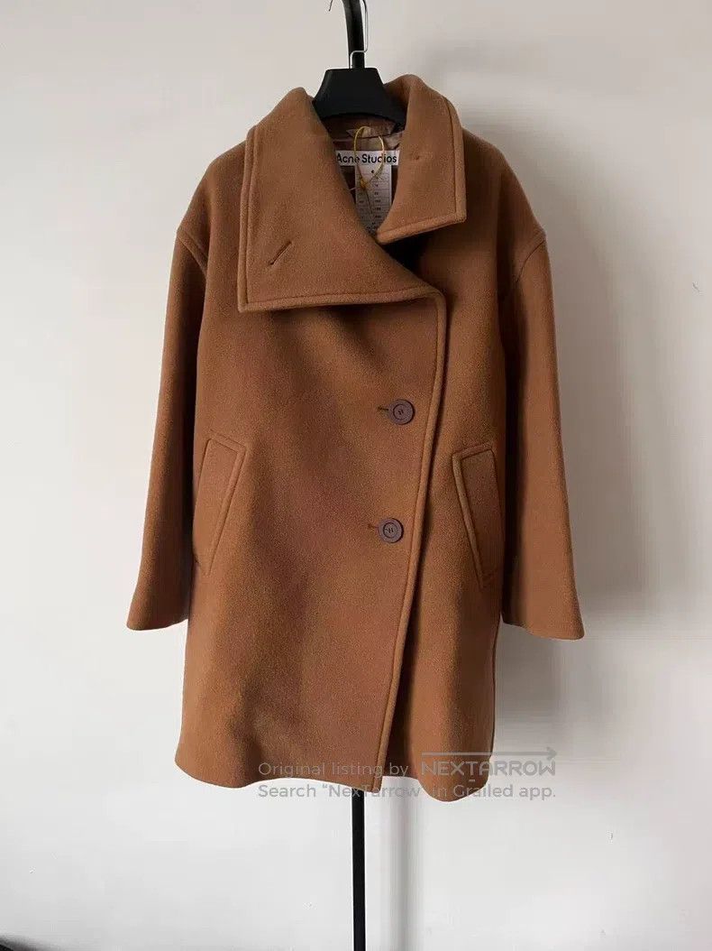 Acne Studios Acne Studios Logo Solid Color Casual Jacket Scarf Collar S Size 4XL / US 24-26 - 1 Thumbnail
