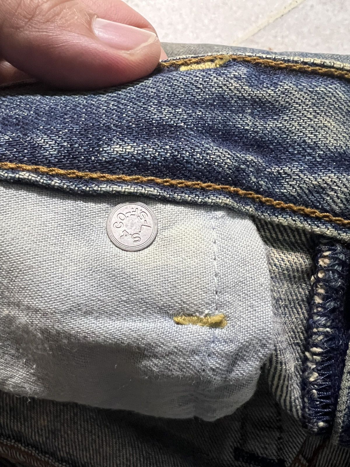 Levi's 💥90’s Baggy💥Vintage Levis 503 Distress Mud Wash Baggy Jeans Size US 33 - 18 Thumbnail