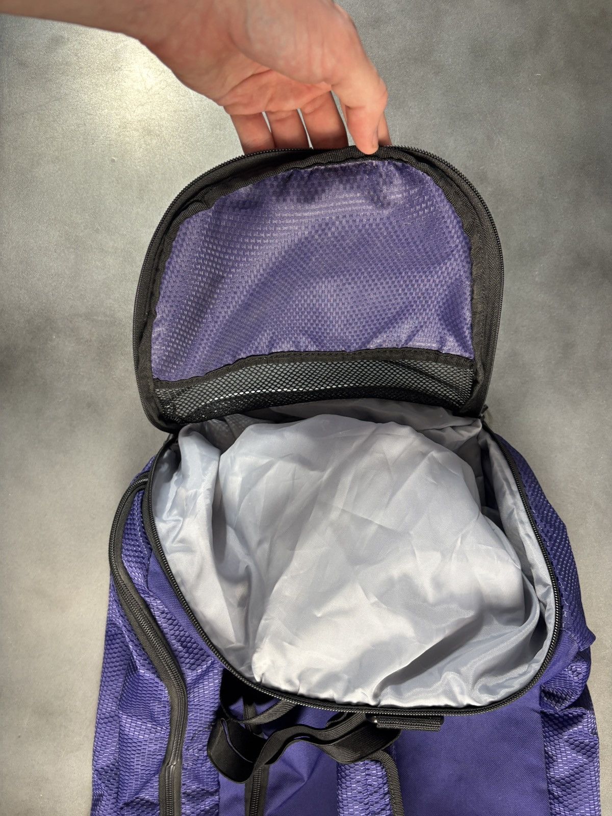 Adidas 2000s Adidas Duffle Bag Vintage Gym Bag Purple Sport Sack Size ONE SIZE - 13 Thumbnail