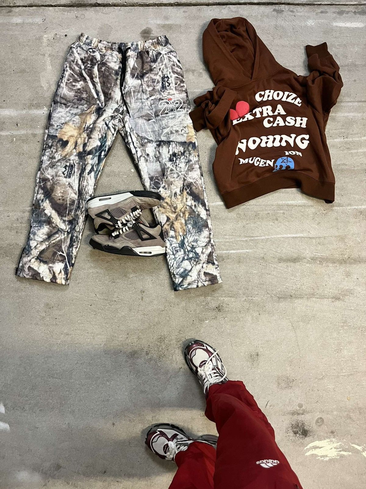image of Vintage Reveur Archive Nylon Pants (All Sizes Available) in Camo Wash, Men's (Size 32)