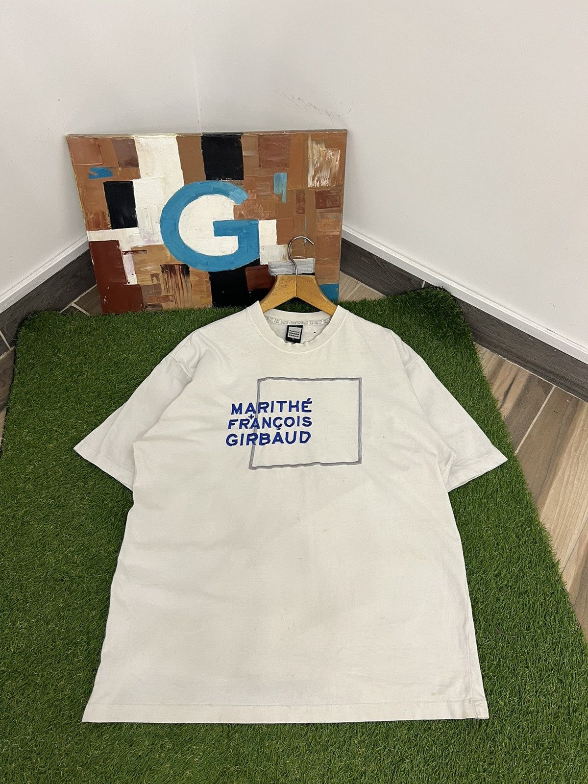 Tシャツ・カットソー Marithe + Francois Girbaud DOUBLE LOGO OVERSIZED TEE white 1 Marithe Francois Girbaud W CLASSIC LOGO RINGER TEE เสื้อยืด