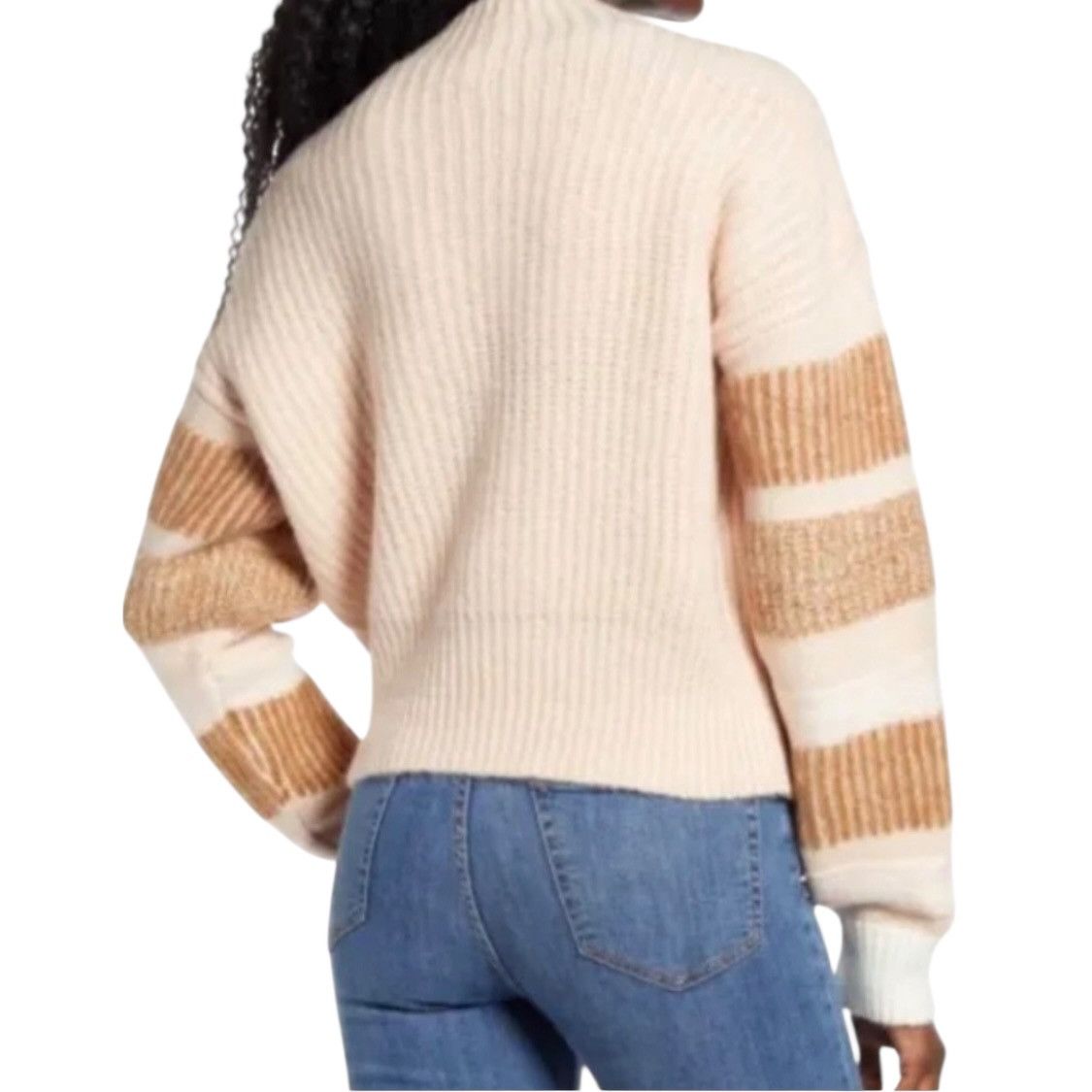 Topshop TopShop beige and tan slouchy striped sweater Size M / US 6-8 / IT 42-44 - 4 Thumbnail
