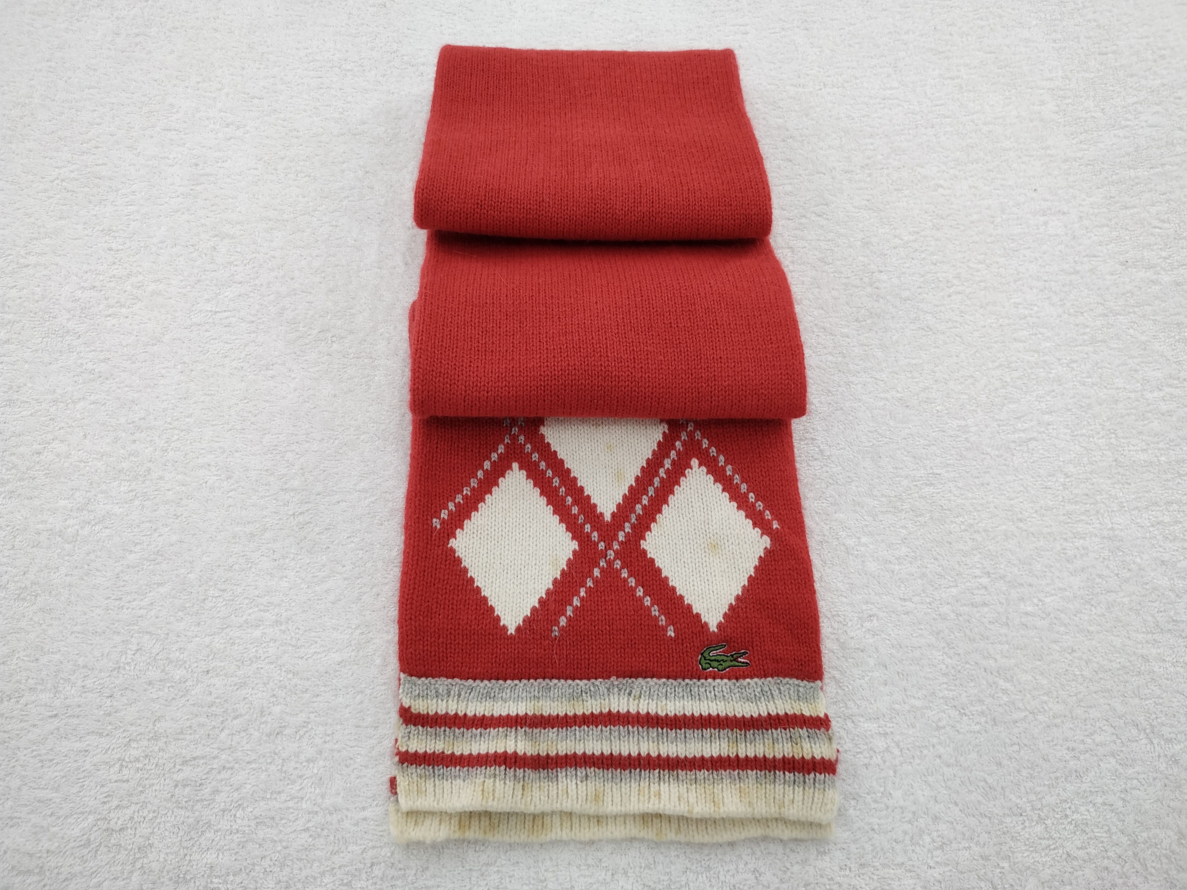 Lacoste Vintage Lacoste Scarf/Muffler/Neckwear MF124 Size ONE SIZE - 2 Thumbnail