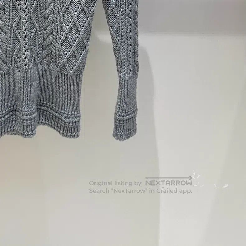 Thom Browne Thom Browne Herringbone Twill Classic Logo Wool Sweater Size XS / US 0-2 / IT 36-38 - 3 Thumbnail