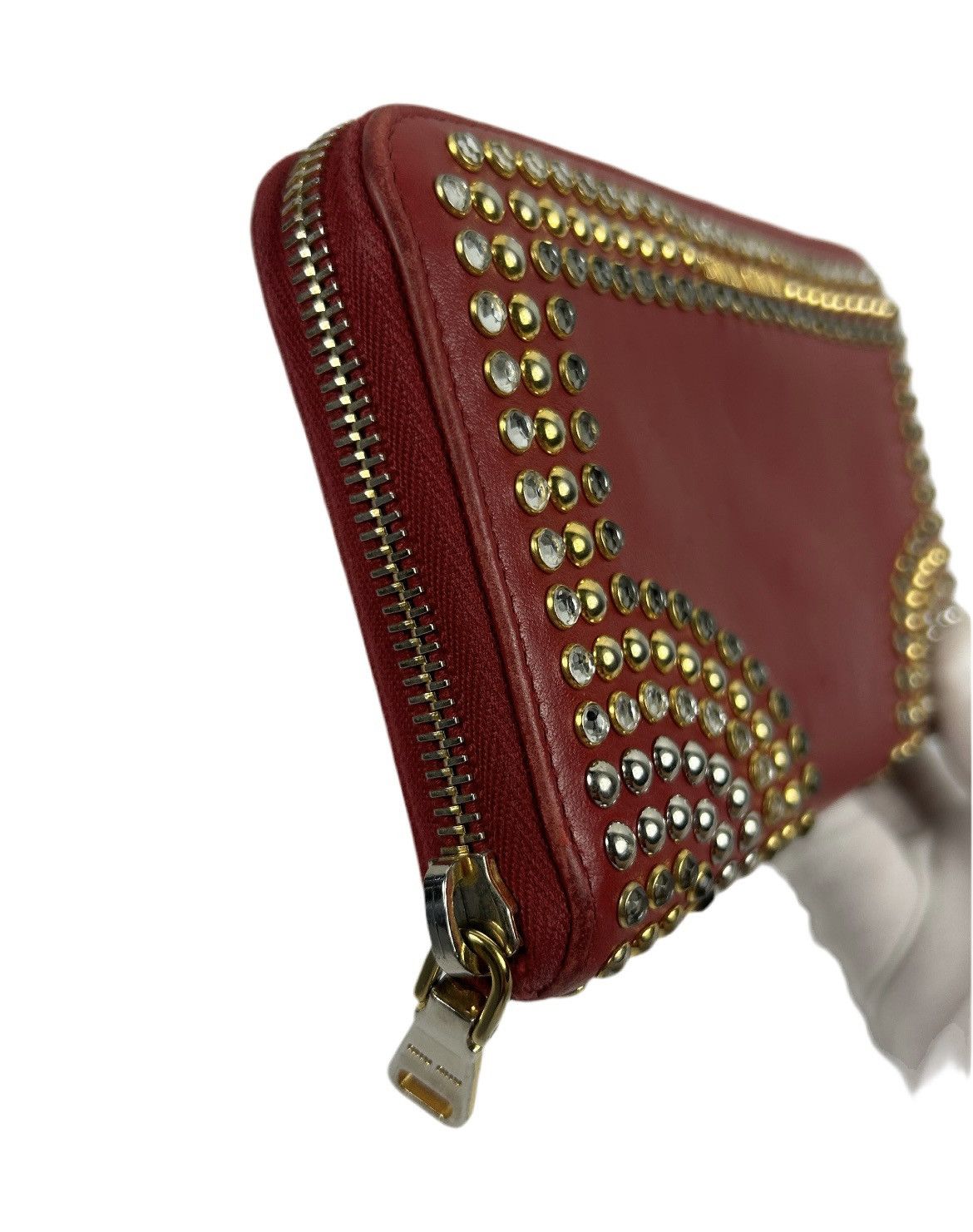 Miu Miu Miu Miu Studded Leather Zippy Wallet Size ONE SIZE - 5 Thumbnail