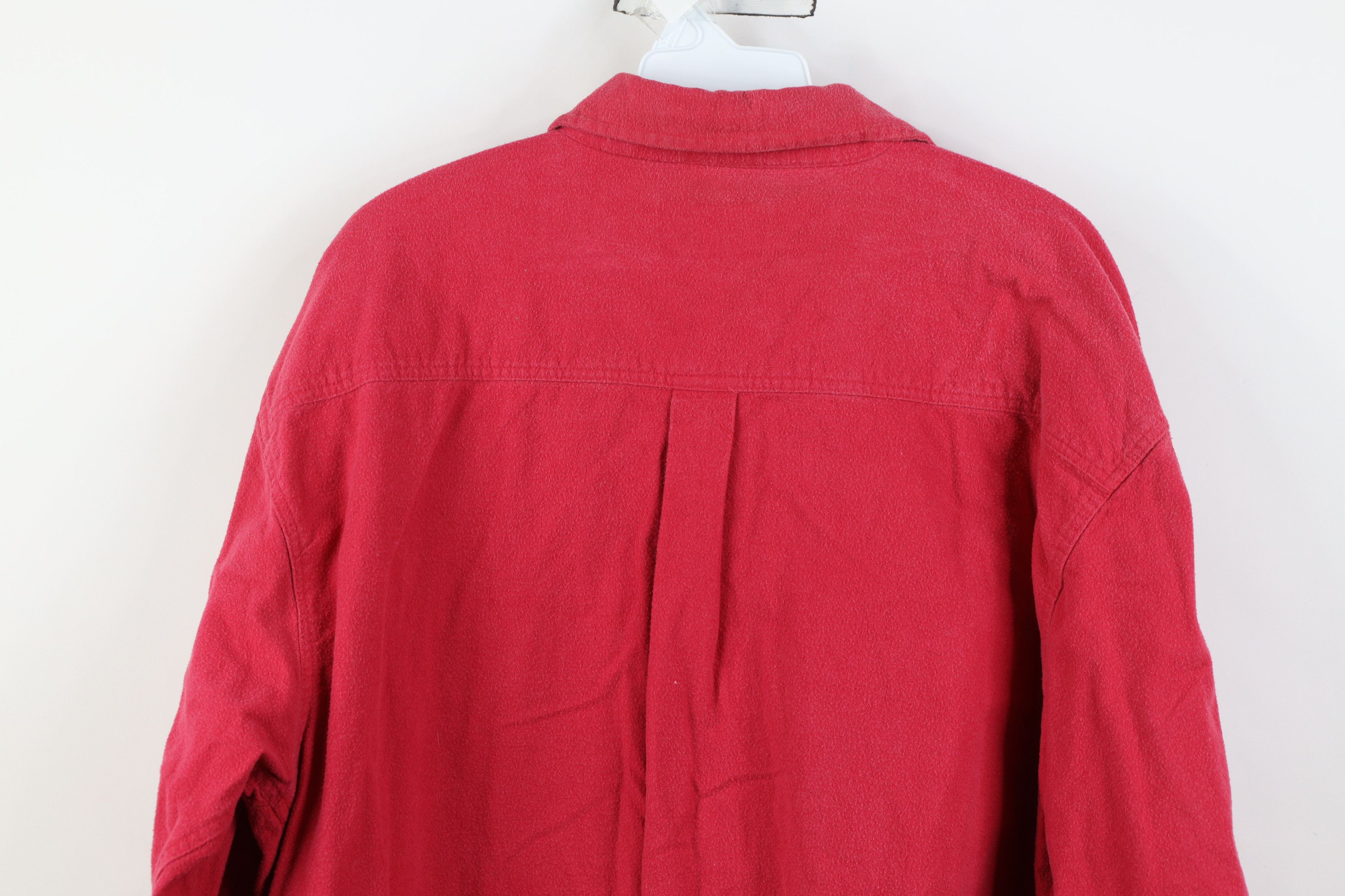 Vintage Vintage 90s Streetwear Cloth Collared Button Shirt Red Size US L / EU 52-54 / 3 - 11 Thumbnail