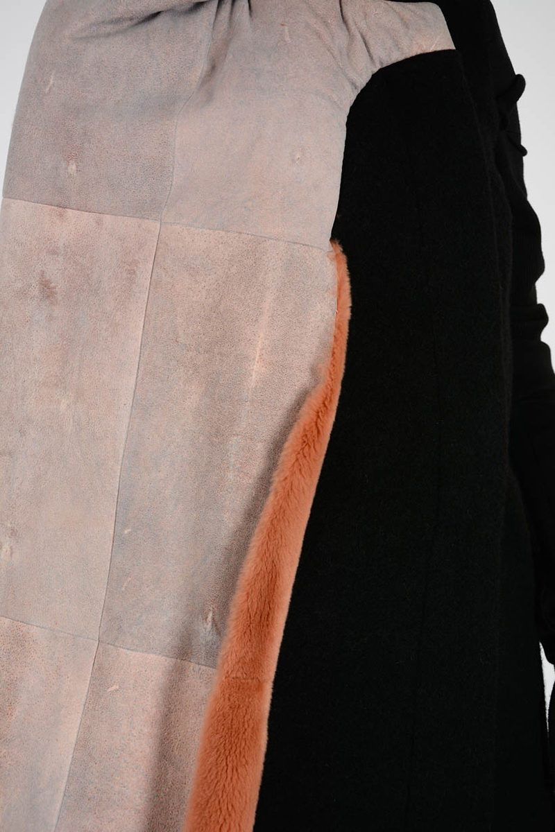 Rick Owens og1mm0724 Virgin Wool Conch Pea Coat in Black Size XS / US 0-2 / IT 36-38 - 3 Thumbnail