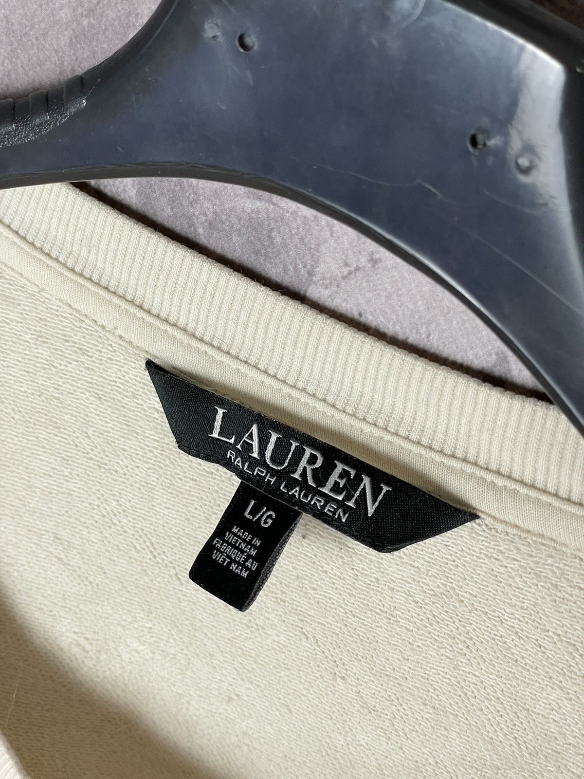 Japanese Brand × Polo Ralph Lauren Vintage Women’s Polo Ralph Lauren White Basic Sweatshirt Size L / US 10 / IT 46 - 9 Thumbnail
