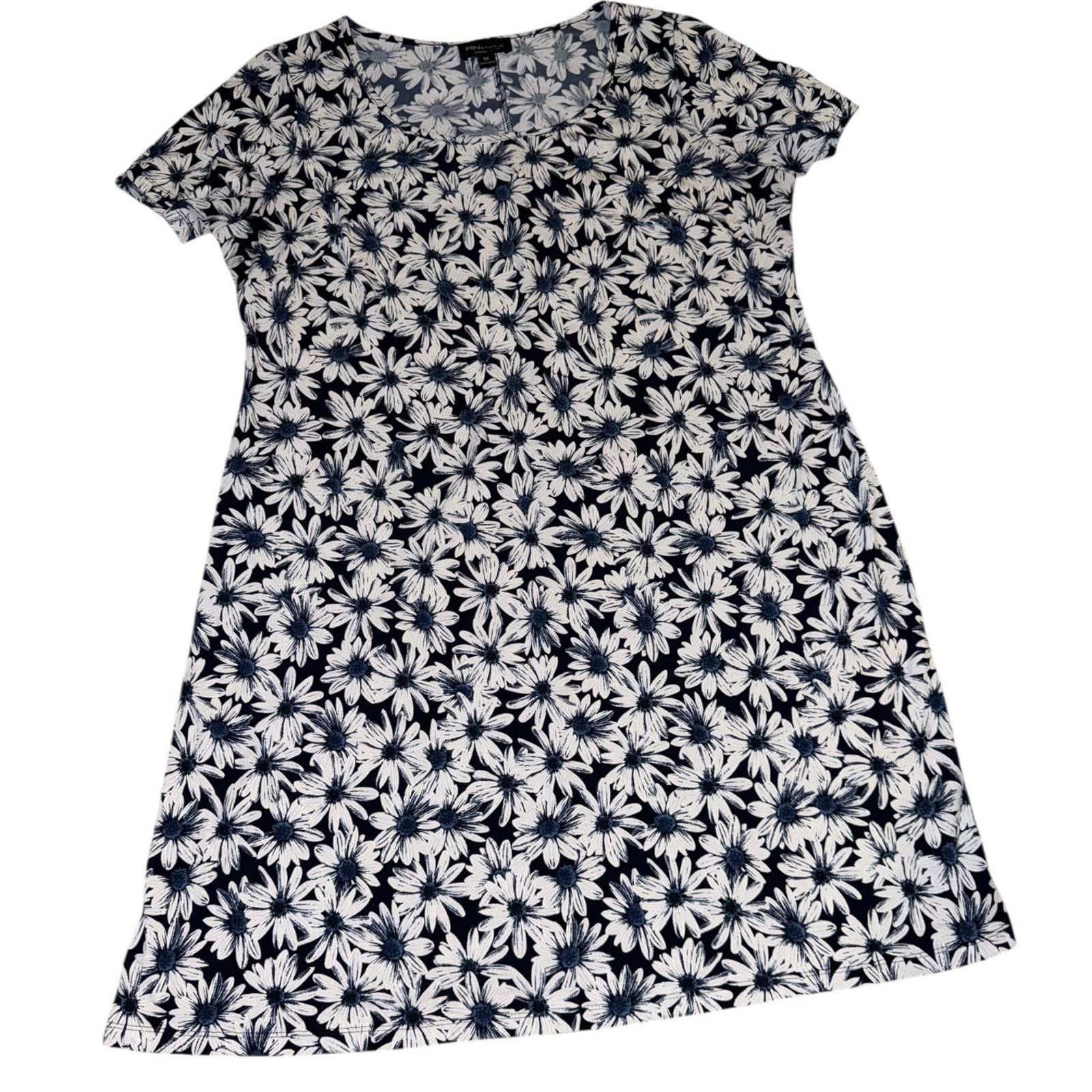 Other RN Studio Blue White Daisy Floral A-Line Dress Plus Size 1X Size XL / US 12-14 / IT 48-50 - 1 Thumbnail