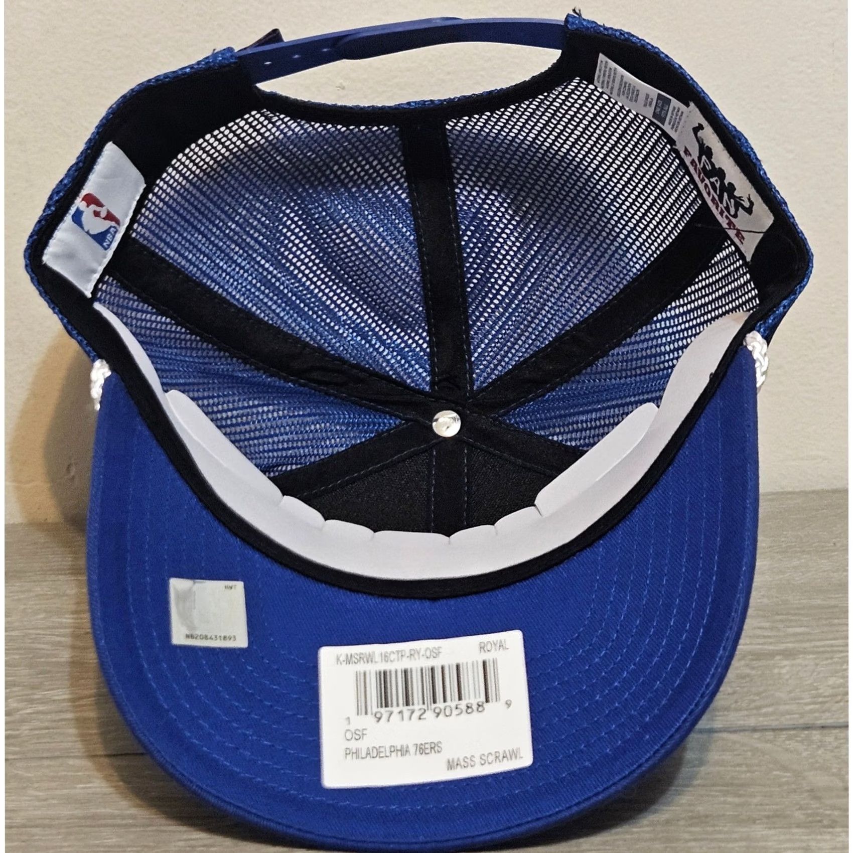 NBA NBA Philadelphia 76ers Trucker Cap Hat Adult OSFA Blue Snapback Fan Favorite NWT Size ONE SIZE - 5 Thumbnail