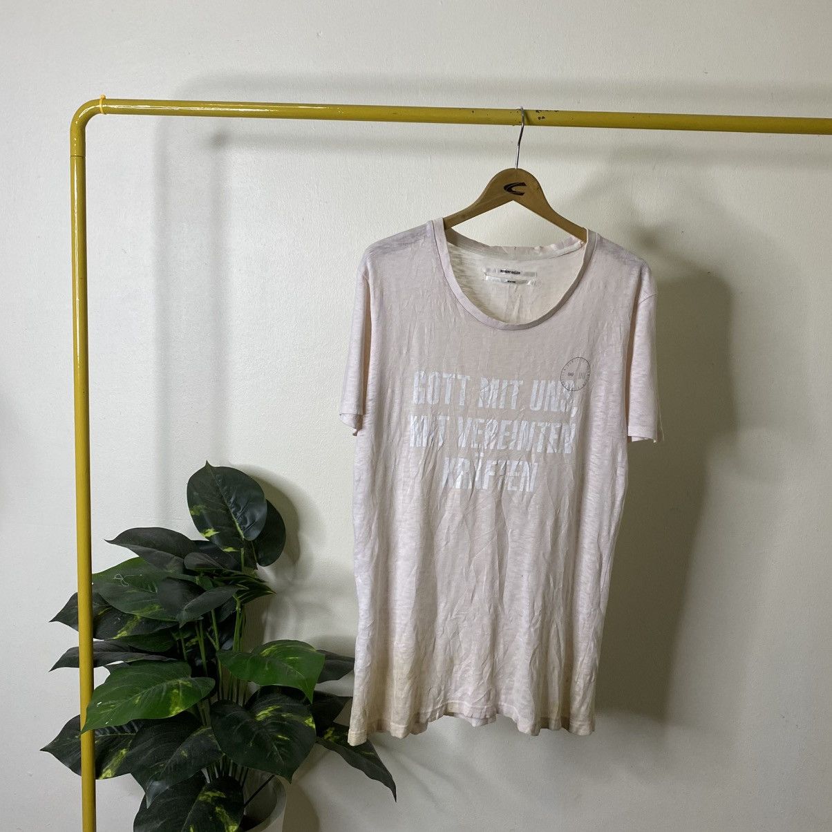 Robert Geller Pastel Pink Graphic T Shirt Size US M / EU 48-50 / 2 - 1 Thumbnail