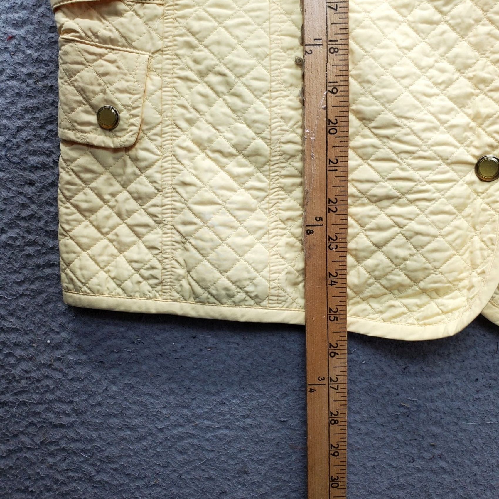 Talbots Talbots Quilted Vest Womens XL Yellow Lined Sleeveless Mock Neck Snap Button Shirt Size XL / US 12-14 / IT 48-50 - 3 Thumbnail