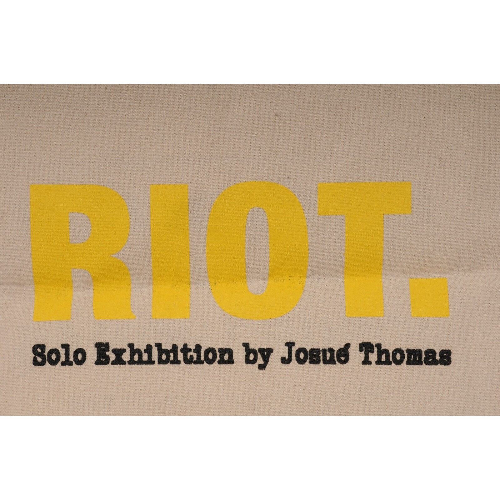 Gallery Dept. Riot Logo Canvas Tan Tote Bag 15x15.5 - 01839 Size ONE SIZE - 3 Thumbnail
