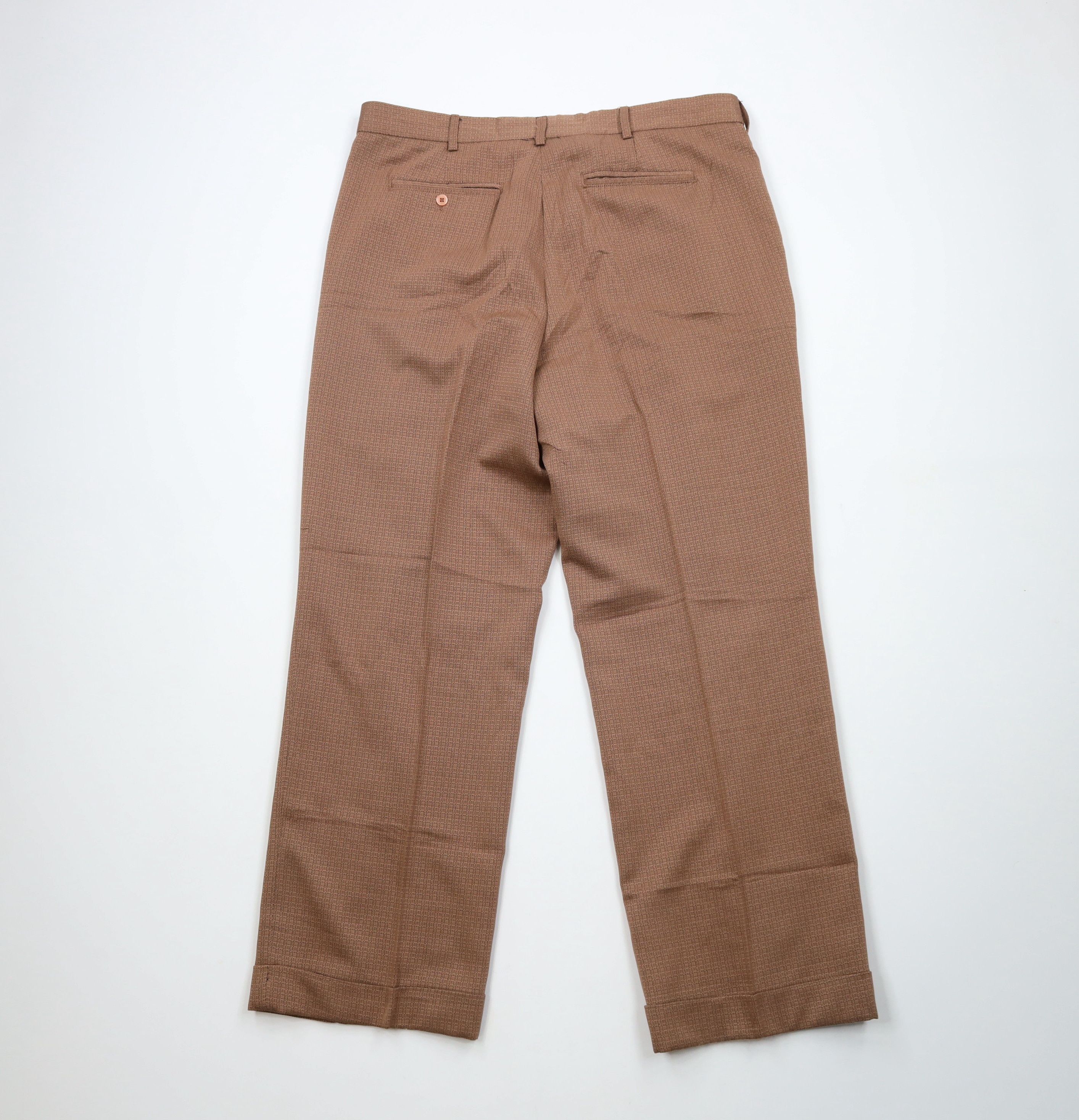 Vintage Vintage 90s Streetwear Pleated Cuffed Wide Leg Chino Pants Size US 38 / EU 54 - 7 Thumbnail