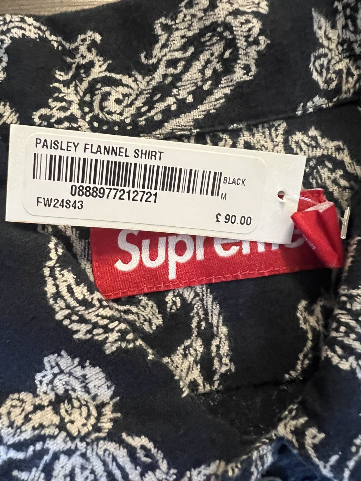 Supreme Supreme Paisley Flannel Shirt 'Black' Size US M / EU 48-50 / 2 - 2 Thumbnail