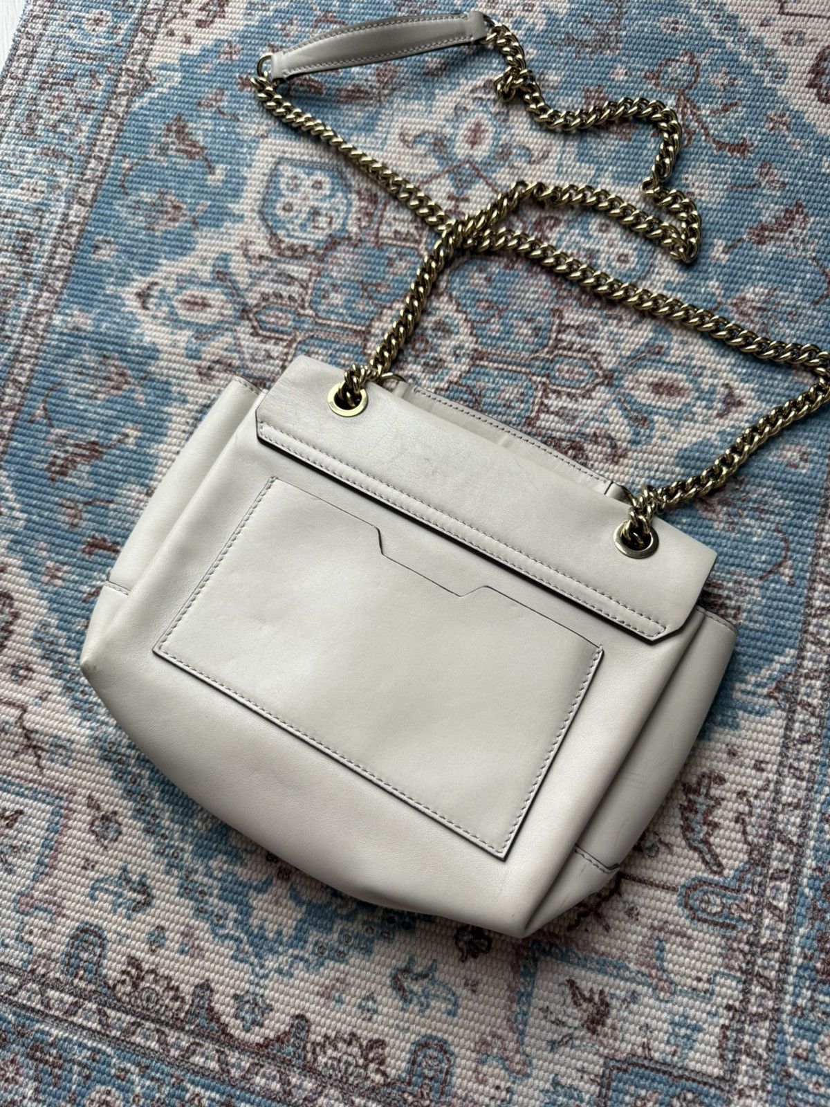 Anya Hindmarch Anya Hindmarch Smile White Leather Shoulder Bag Size ONE SIZE - 5 Thumbnail