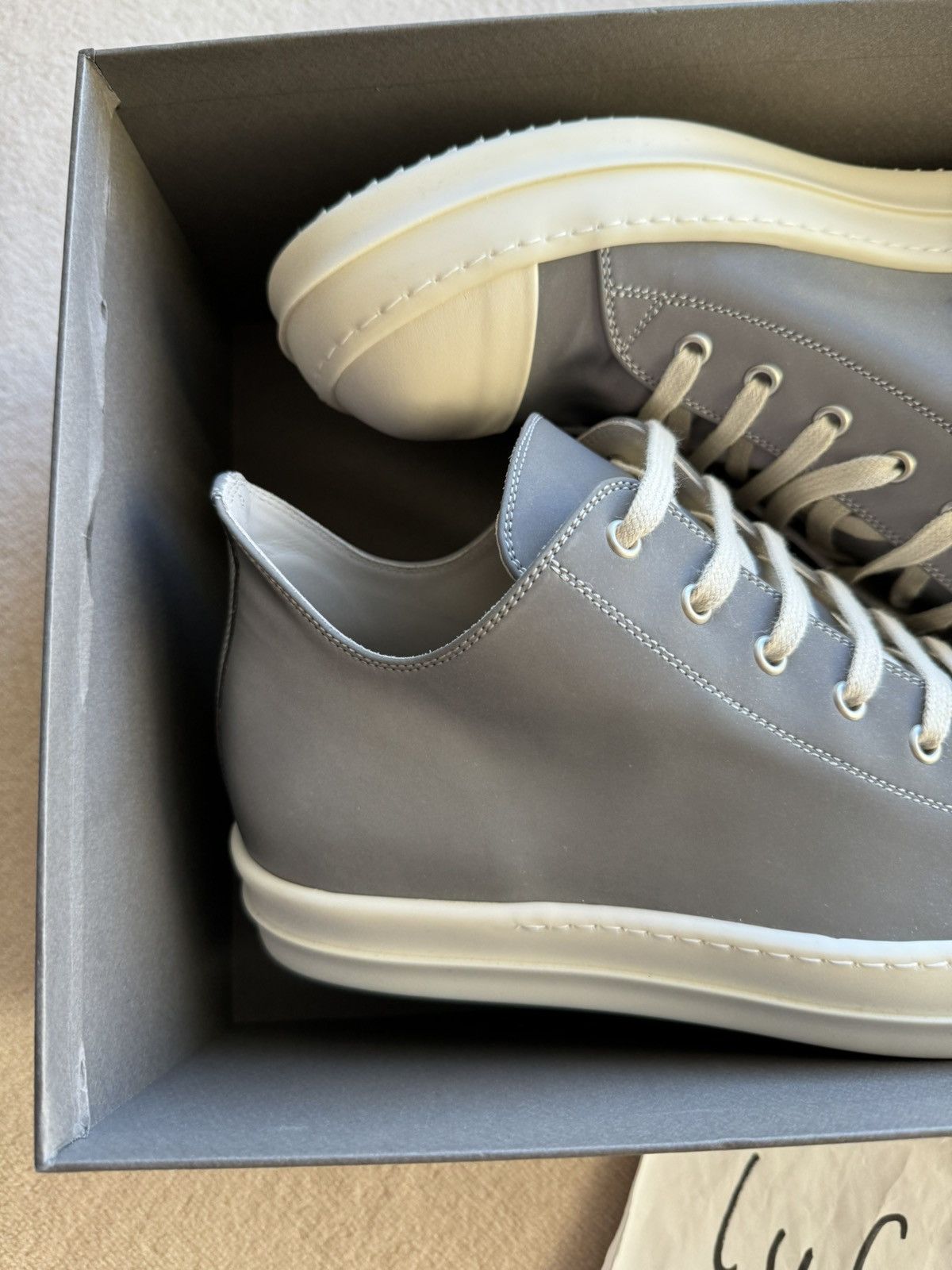 Rick Owens NEW | * 1 OF 1 SAMPLE * FW22 RUNWAY REFLEX LOWTOP RAMONES 44 Size US 11 / EU 44 - 7 Thumbnail