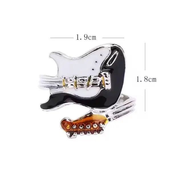 Jewelry × Vintage Adjustable punk guitar ring Size ONE SIZE - 2 Thumbnail