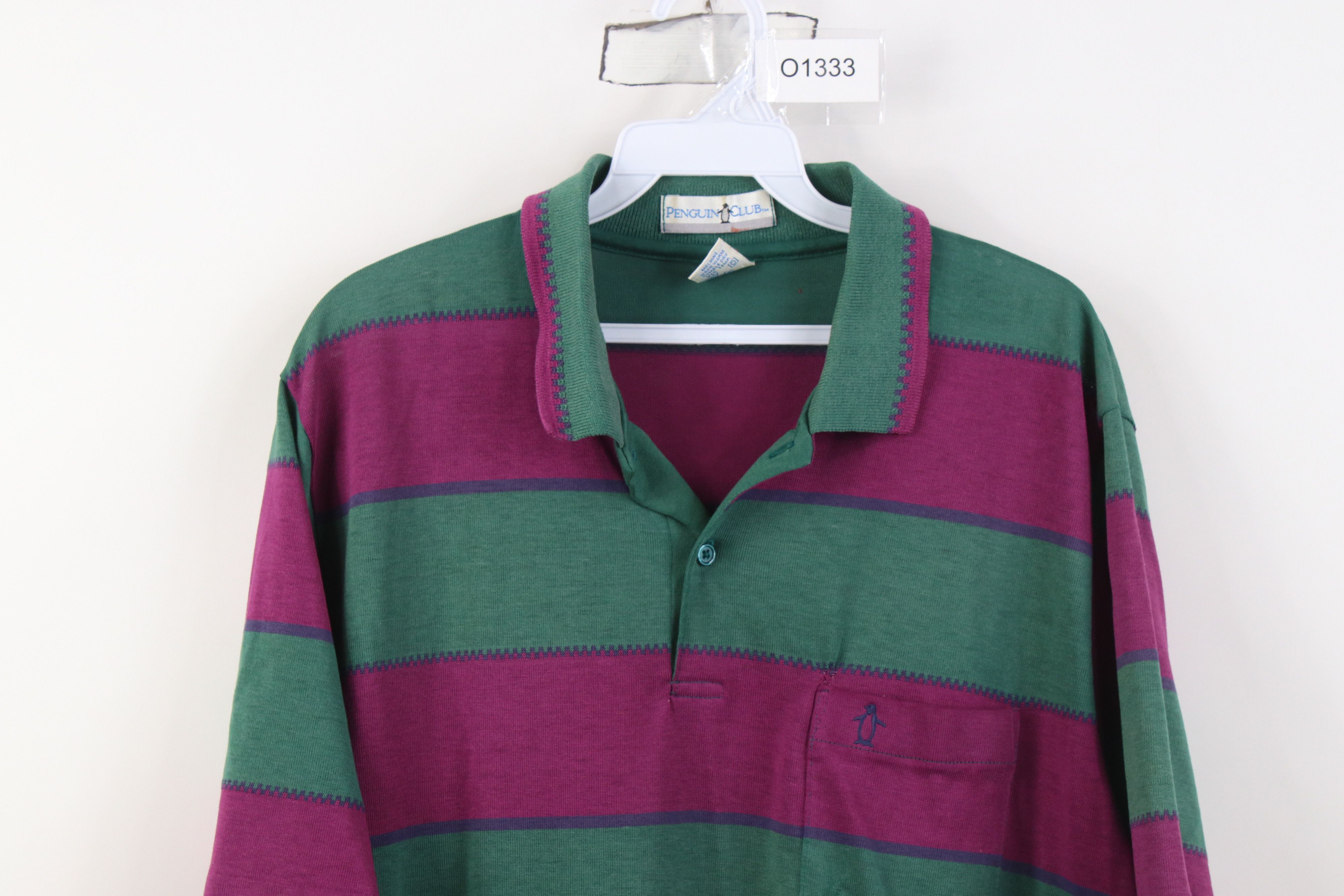 Vintage Vintage 80s 90s Streetwear Knit Striped Golf Polo Shirt USA Size US XL / EU 56 / 4 - 2 Thumbnail