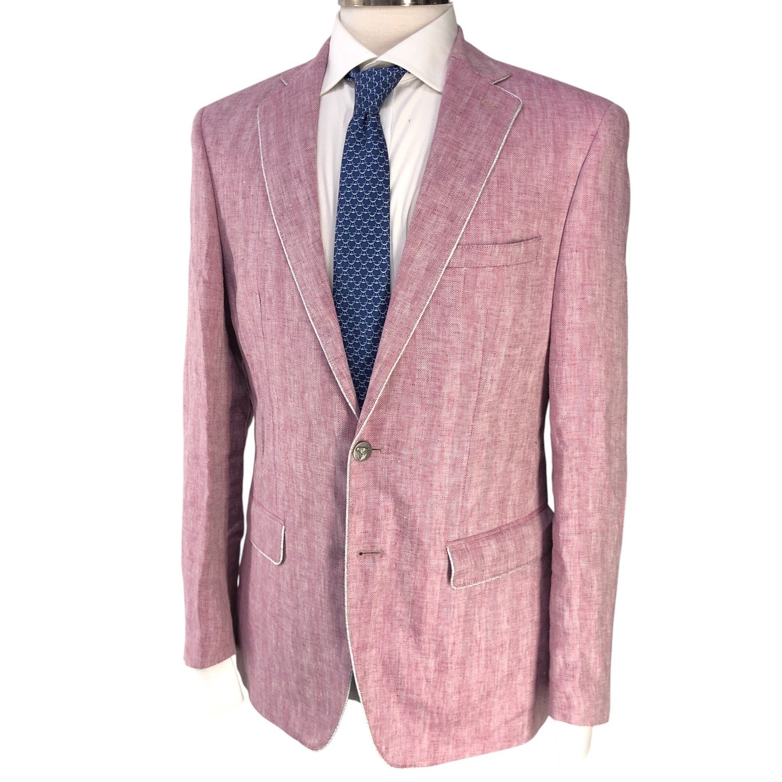Tallia Tallia Size 38R Blazer Jacket Lavender Linen Kentucky Derby Size 38R - 1 Thumbnail