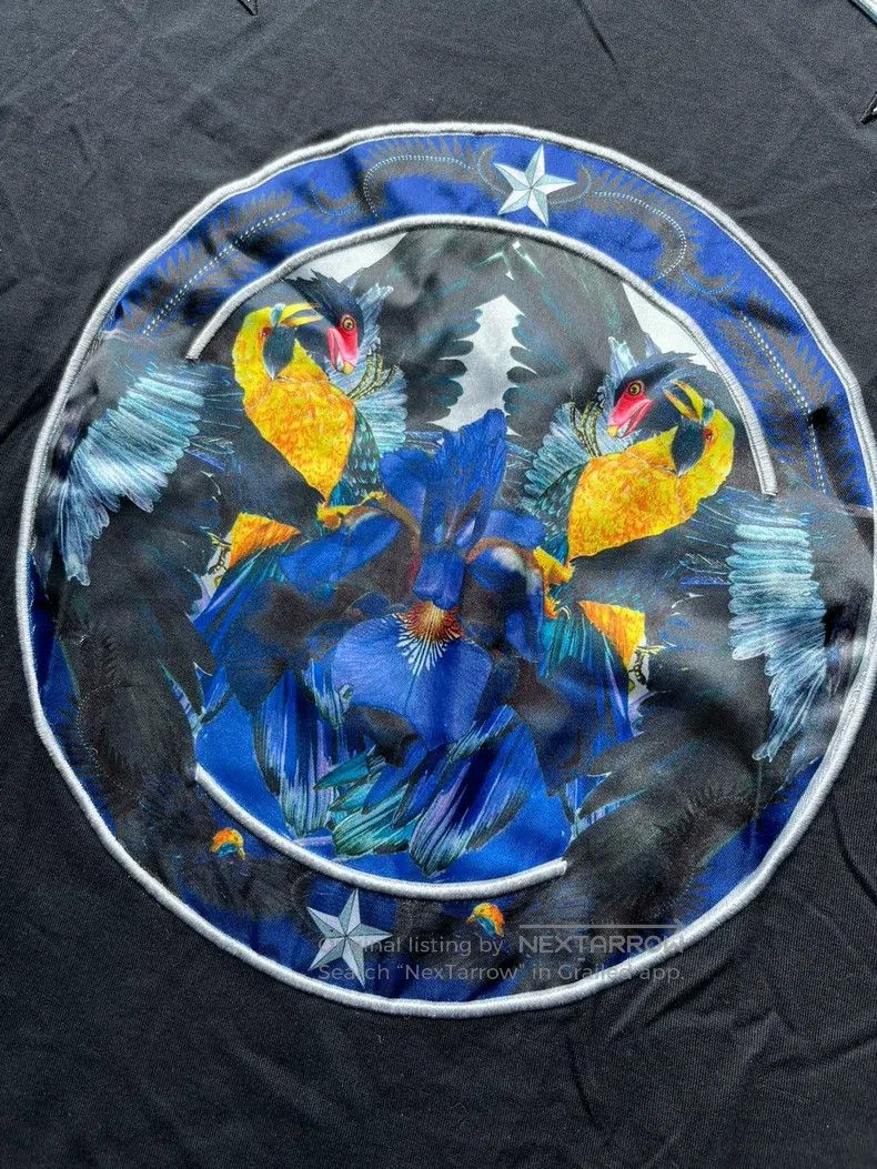 Givenchy Givenchy Silk Paradise Bird Star Print Short Sleeve Size US XL / EU 56 / 4 - 2 Thumbnail