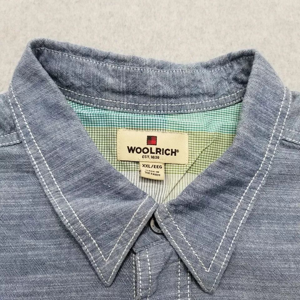 Other Woolrich Shirt Mens XXL Blue Button Up Short Sleeve Casual Size US XXL / EU 58 / 5 - 5 Thumbnail