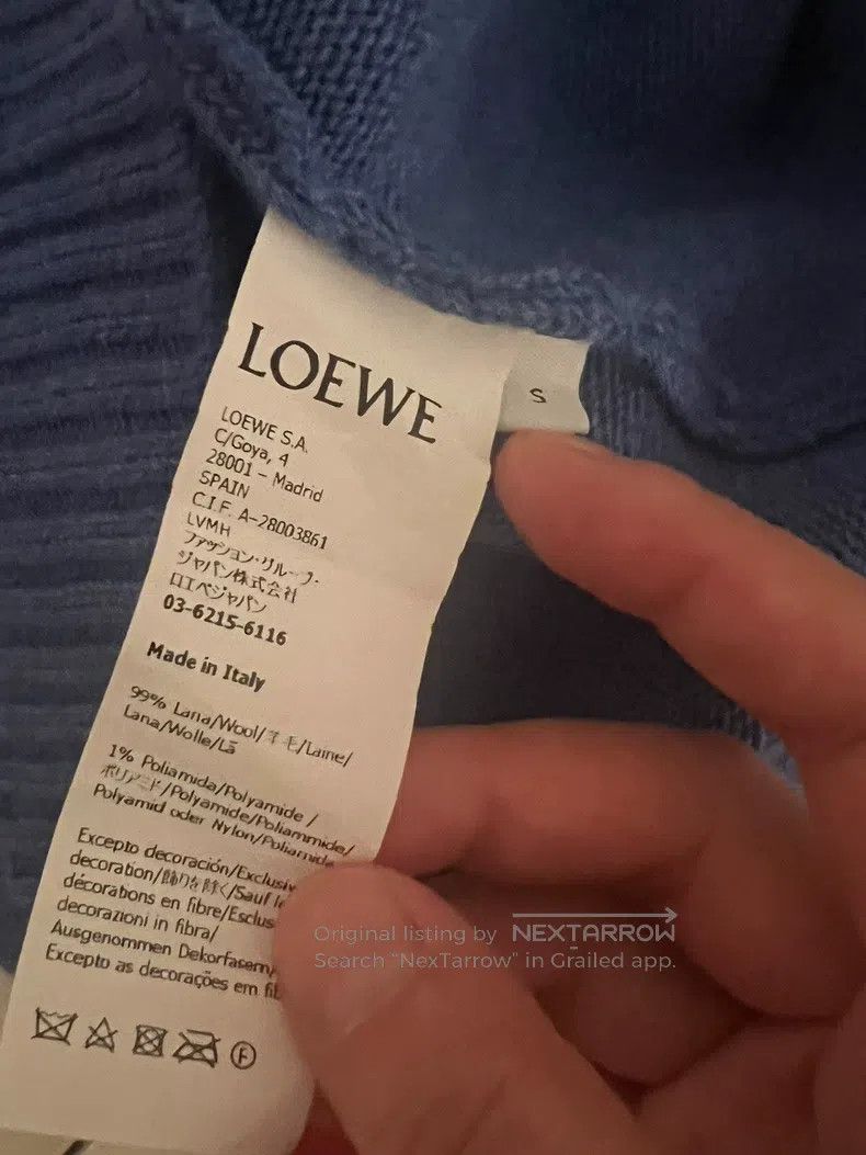 Loewe Loewe Navy Blue Knit Sweater, Size S, Pure Wool Material, Size S / US 4 / IT 40 - 4 Thumbnail