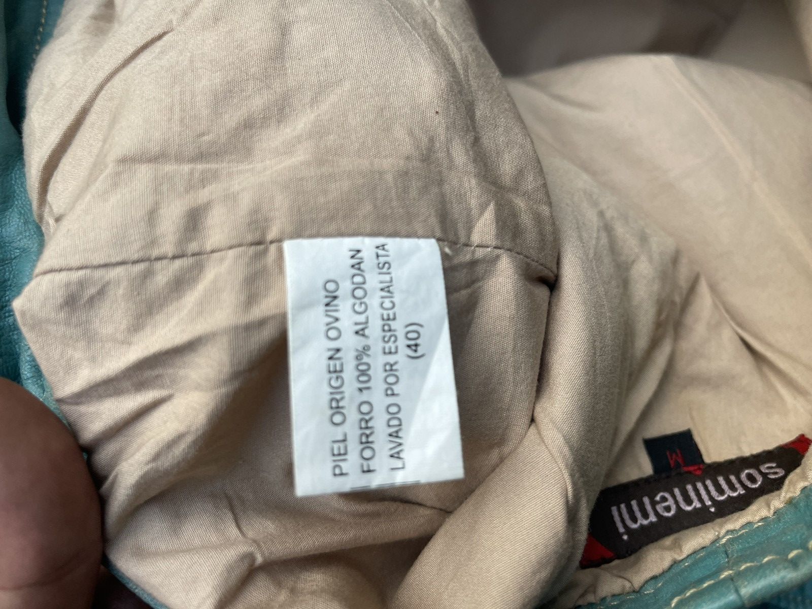 Japanese Brand Sominemi Teal Panelled Tech Leather Pants - Zip Pockets Size US 30 / EU 46 - 5 Thumbnail