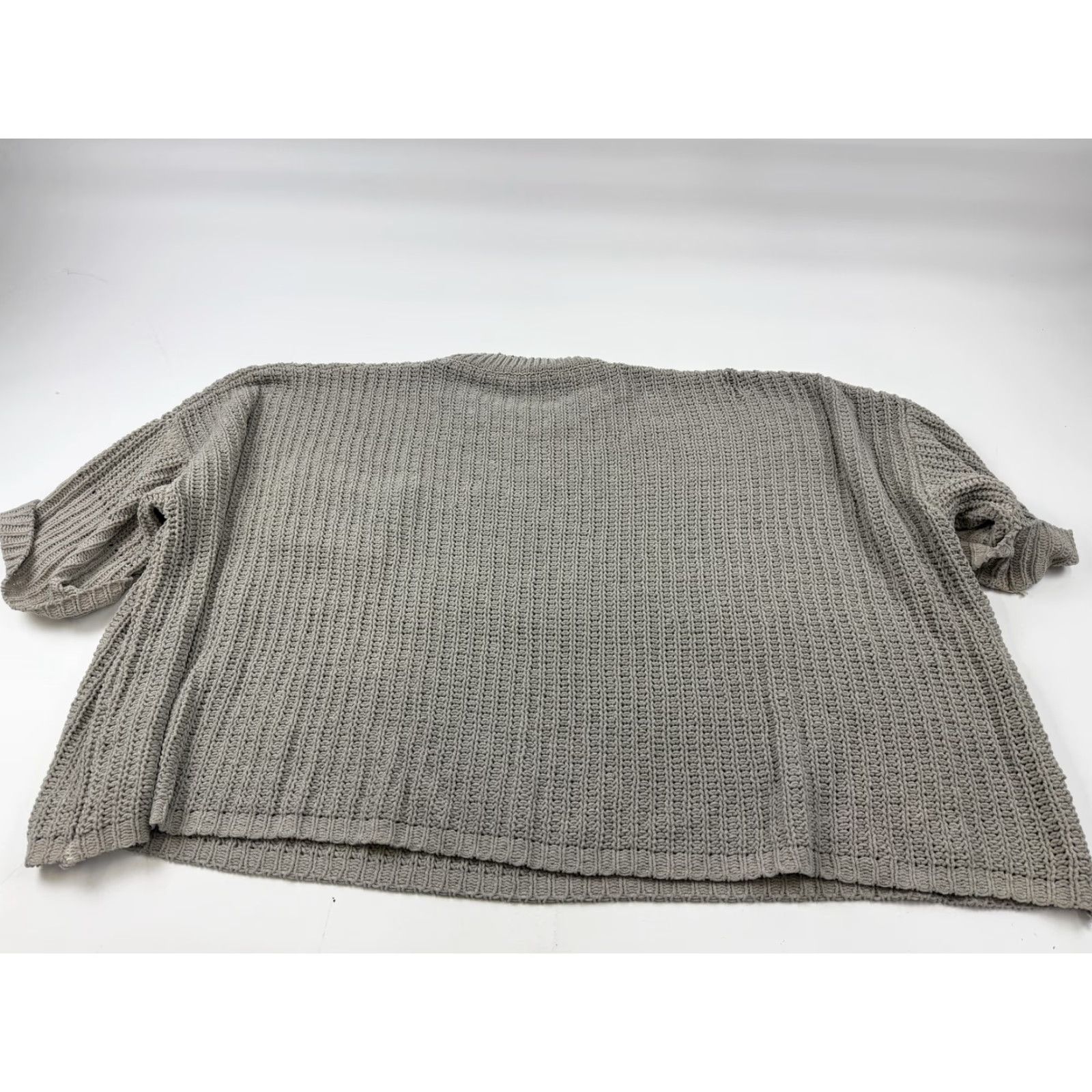 Vintage Davi & Dani Sweater Womens 3XL Gray Chunky Knit Short Sleeve Oversized Pullover Size XXL / US 16-18 / IT 52-54 - 5 Thumbnail