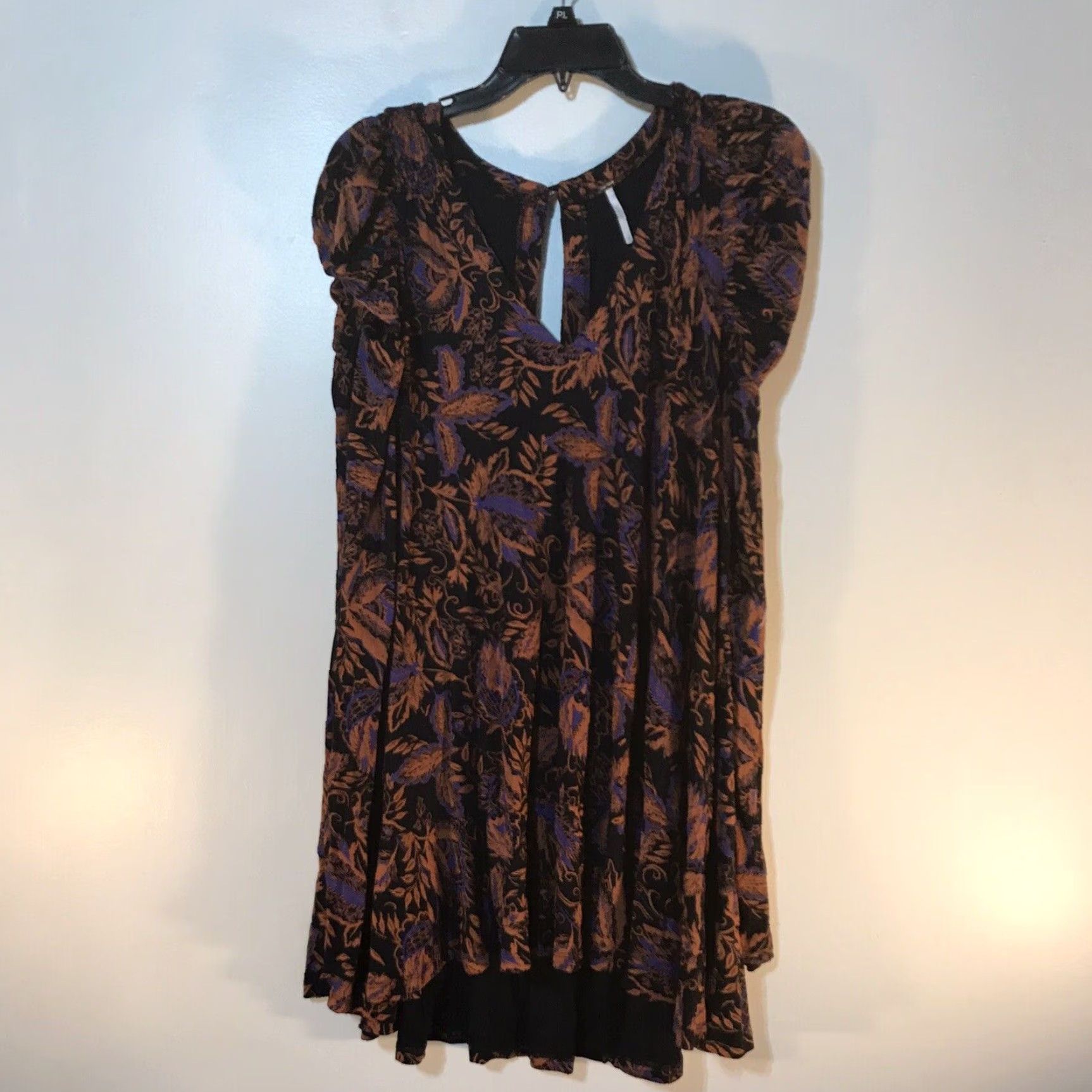 Free People Free People Multicolor Floral Ruffle Asymmetrical Dress Womens Size S, Long Sleeve, Fit & Flare, Lightweight, Casual Party Size S / US 4 / IT 40 - 2 Thumbnail