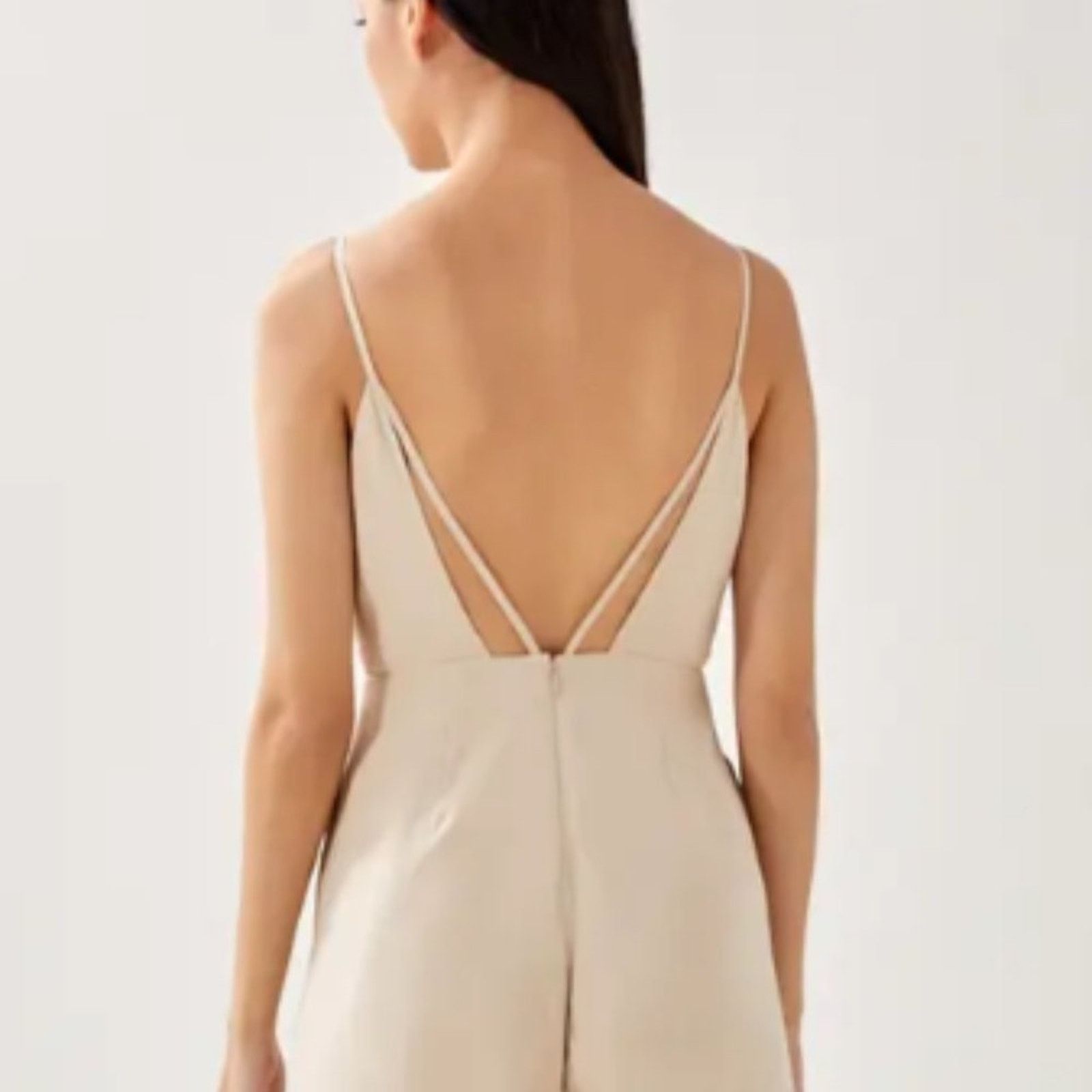 Other Love Bonito Beige Adriena Padded Strappy Back Jumpsuit Size 28" / US 6 / IT 42 - 4 Thumbnail