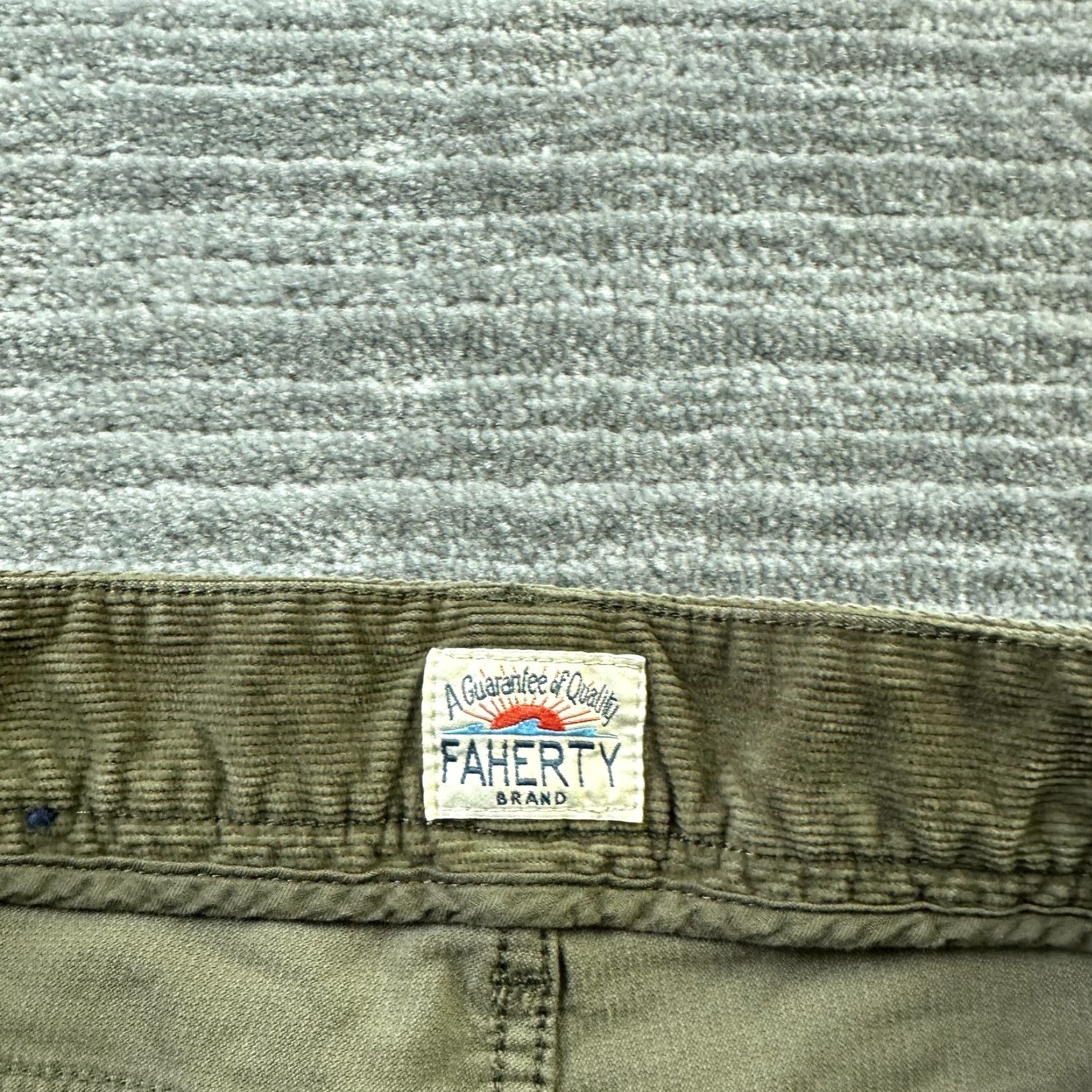 Faherty Faherty Pants Slim Chino 30x34 Blue Corduroy 5-Pocket Design Button Zip Flat Front Straight Mens Casual Fall Winter Spring Size US 30 / EU 46 - 5 Thumbnail