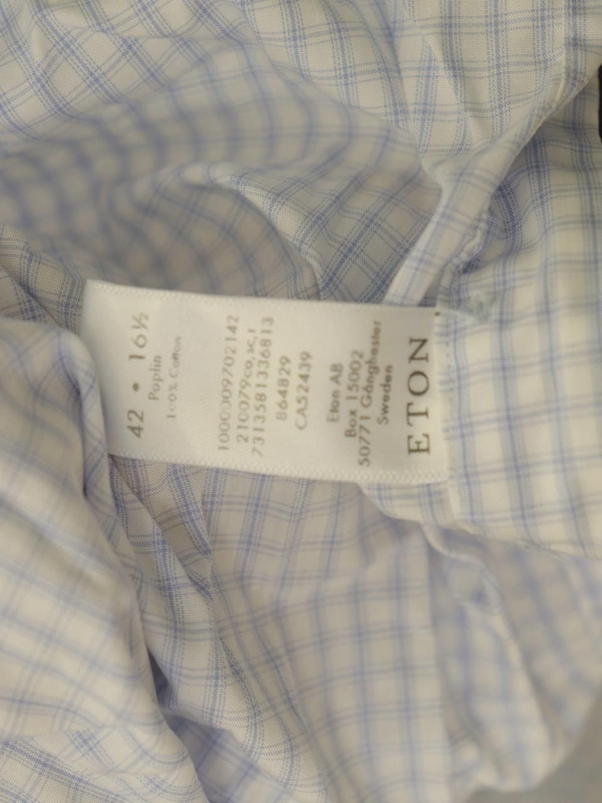 Eton Eton Blue Check 100% Cotton Collared Shirt Size 42 Size 38R - 12 Thumbnail