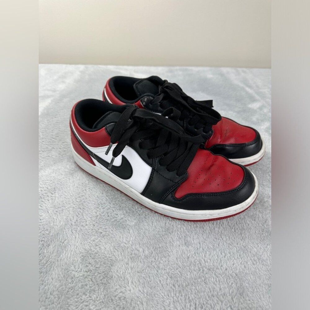 Jordan Brand Nike Air Jordan 1 Low "Bred Toe" men's size 9 US 553558-612 Size US 9 / EU 42 - 1 Thumbnail
