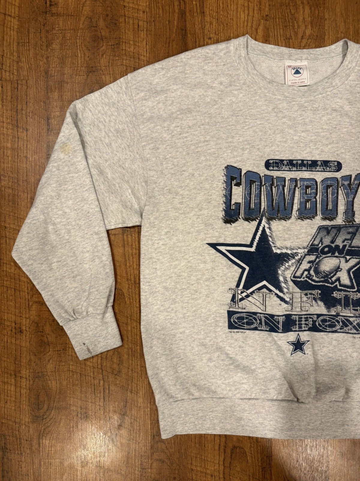 Delta Vintage 90s Delta Dallas Cowboys Sweatshirt Mens XL Gray Size US XL / EU 56 / 4 - 3 Thumbnail