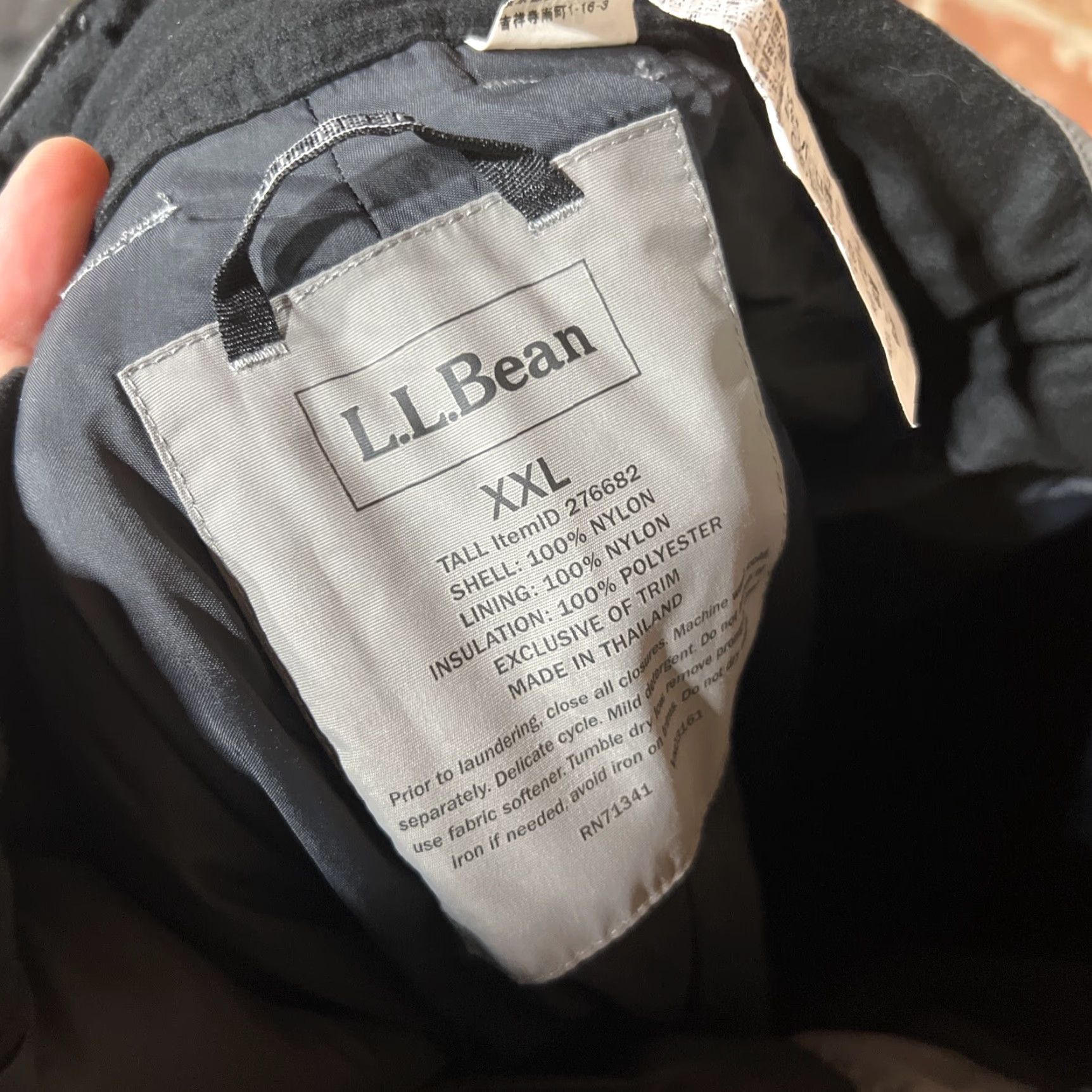 Vintage LL Bean Men’s XXL Tall Gray Wind Rain Snow Pants Waterproof Nylon Snow Pants XXL Big & Tall Mens Han Size US 39 - 3 Thumbnail