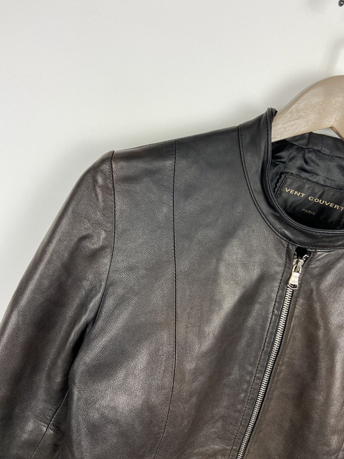 Other Vintage Vent Couvert Women’s Leather Biker Belted Jacket Size XS / US 0-2 / IT 36-38 - 5 Thumbnail