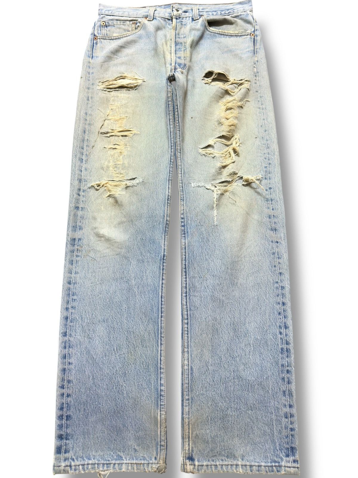 Levi's Vintage Clothing Vintage Levi’s 501 Faded Mudwash Ripped Distressed Denim Size US 31 - 1 Thumbnail