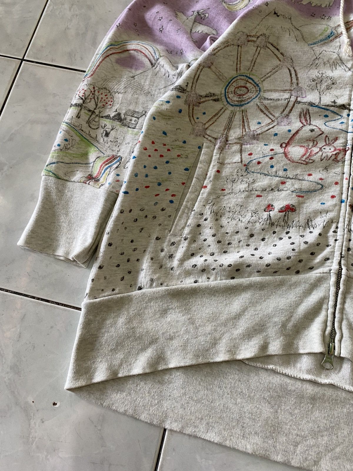 Japanese Brand FUR Scolar Dreamscape Graphic Hoodie Fairy Tale Illustration Size M / US 6-8 / IT 42-44 - 5 Thumbnail