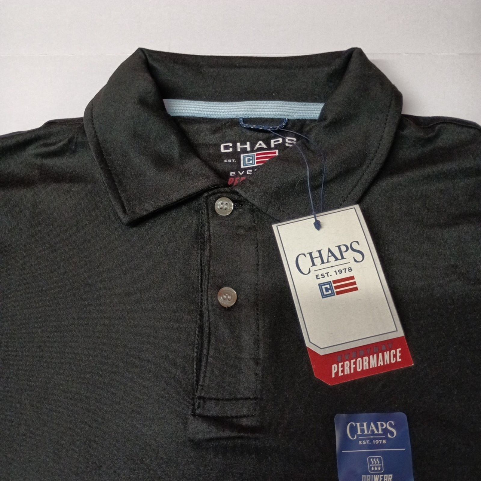 Chaps Chaps Performance Polo Shirt Men's L Black Stretch DriWear Size US L / EU 52-54 / 3 - 2 Thumbnail