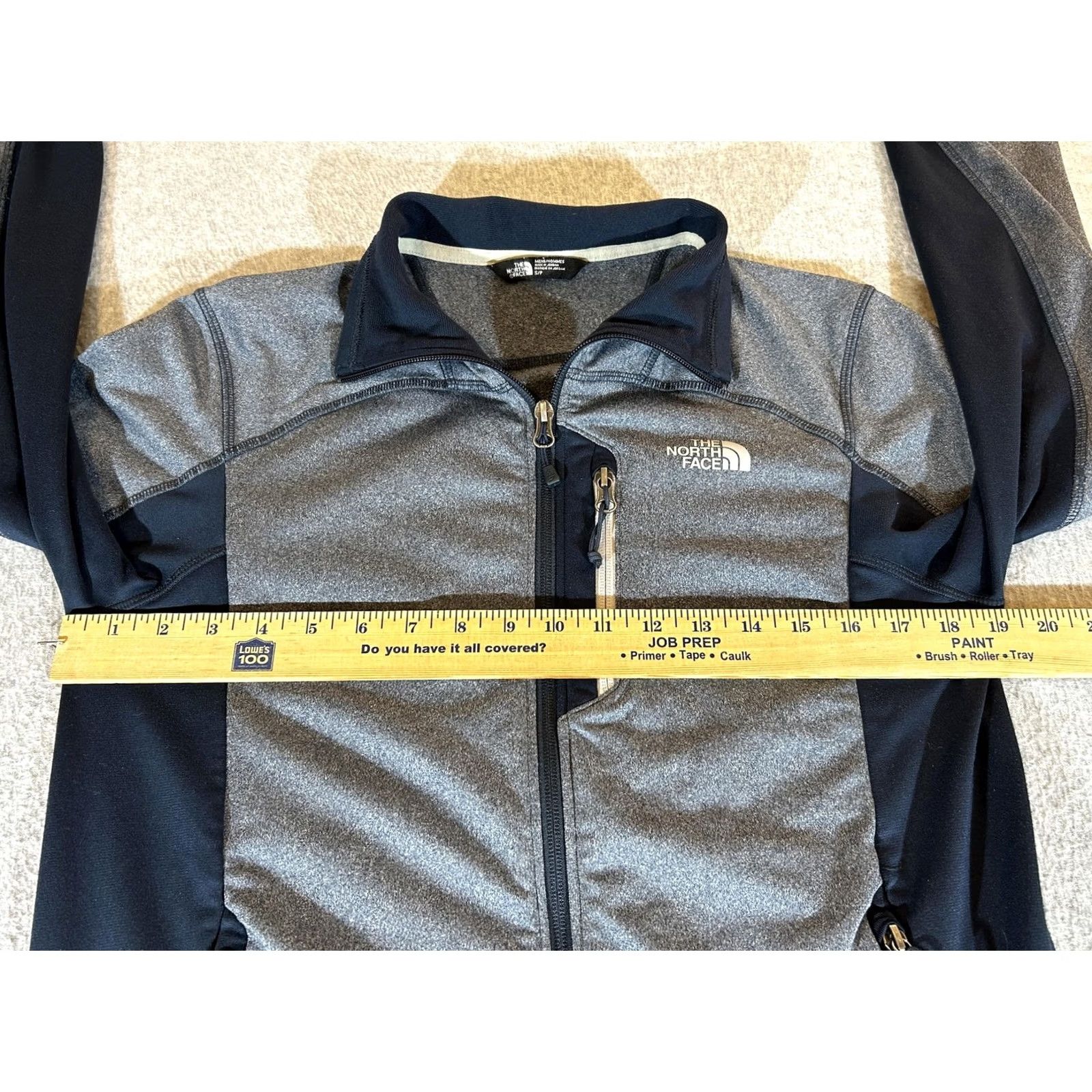 The North Face The North Face Jacket Mens S Gray Softshell Zip Full-Zip Pockets Stand-Up Collar Colorblock Hiking TNF Size US S / EU 44-46 / 1 - 4 Thumbnail
