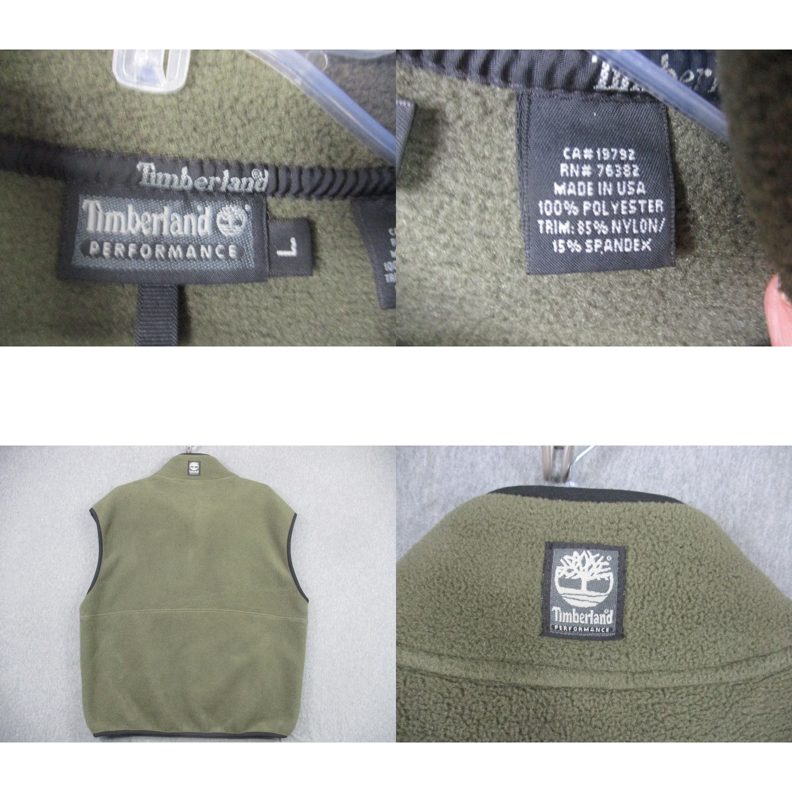 Timberland VINTAGE Timberland Vest Mens Large Green Polartec Fleece Performance USA Size US L / EU 52-54 / 3 - 8 Thumbnail