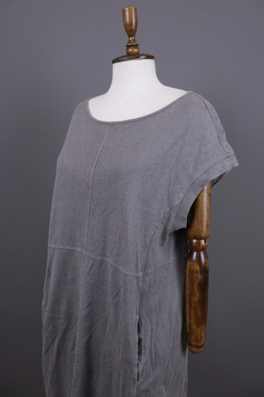 Oscar De La Renta Oska Gray Sleevles Relaxed Lagenlook Tunic Dress Size 3 Size M / US 6-8 / IT 42-44 - 8 Thumbnail