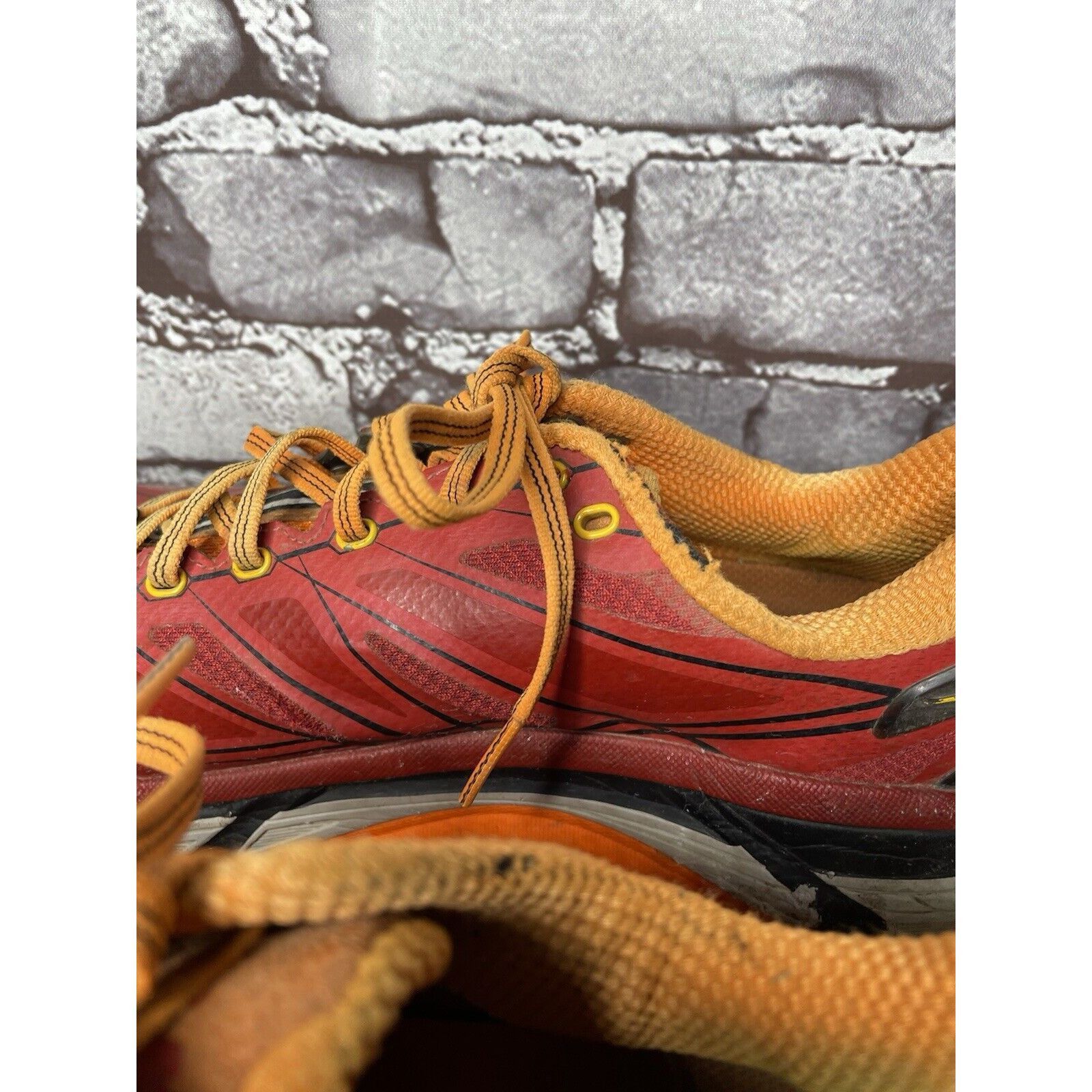 Hoka Hoka One Vibram Mafate Speed 2 Red Synthetic Running Shoes M Size US 9.5 / EU 42-43 - 12 Thumbnail