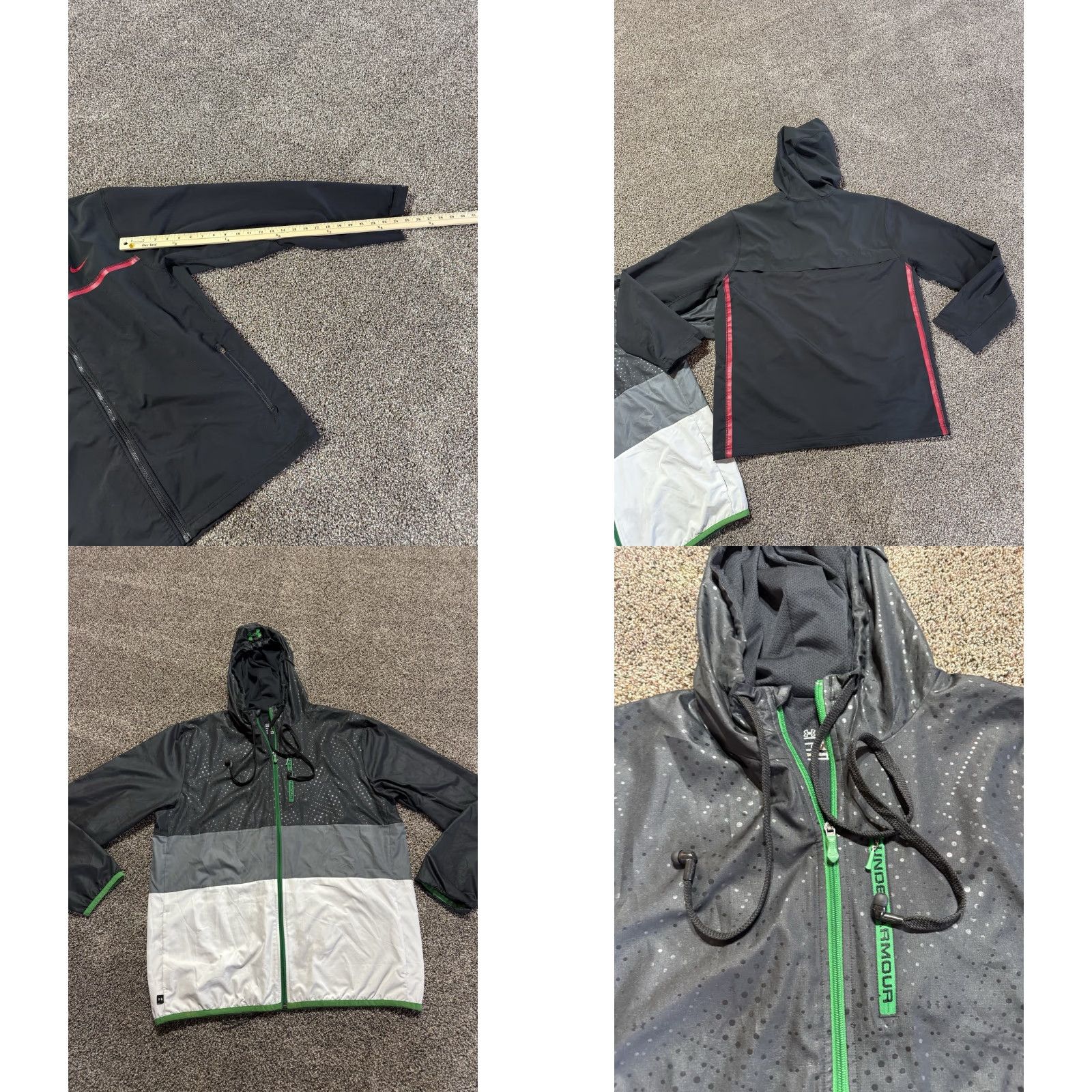 Nike Nike Mens Jacket XL Black Red Windbreaker Under Armour Lot Of 2 Windbreaker Size US XL / EU 56 / 4 - 8 Thumbnail
