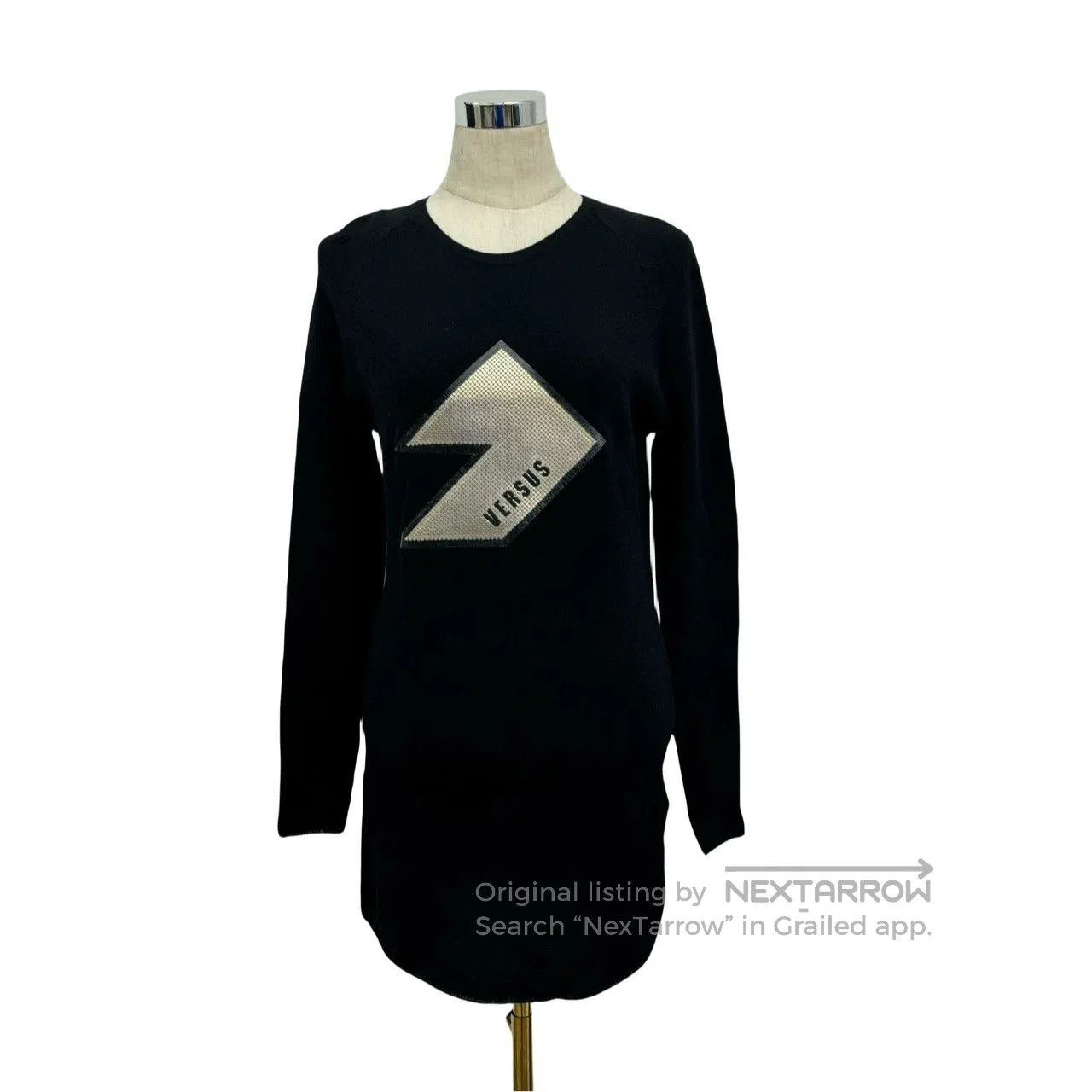 Versace Versace Black Logo Knit Sweater. Size XS / US 0-2 / IT 36-38 - 7 Thumbnail