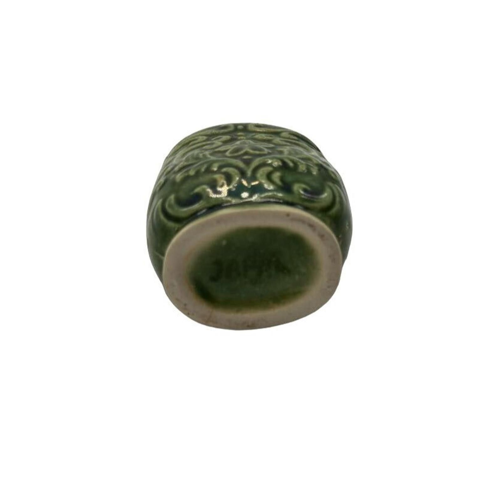 Unknown London Vintage Painted Porcelain Green Floral Toothpick Holder Size ONE SIZE - 6 Thumbnail